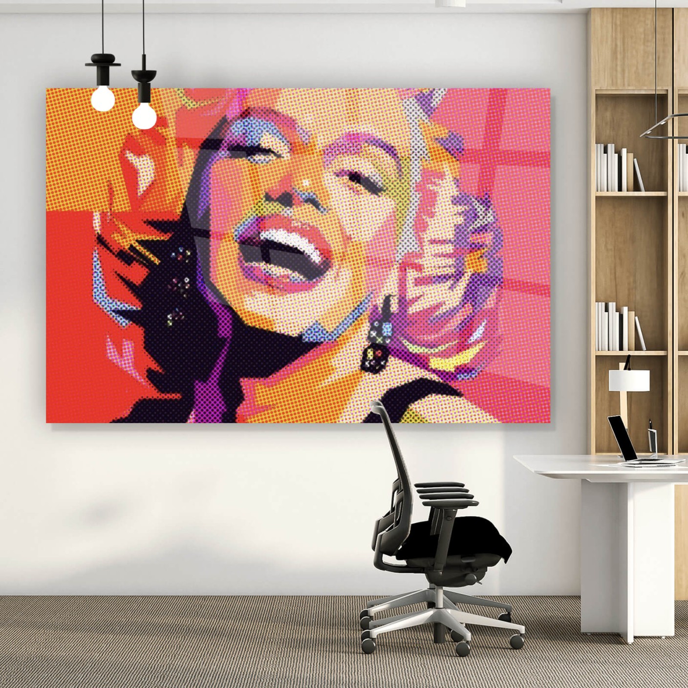 Acrylglasbild Abstaktes Portrait Marilyn Querformat