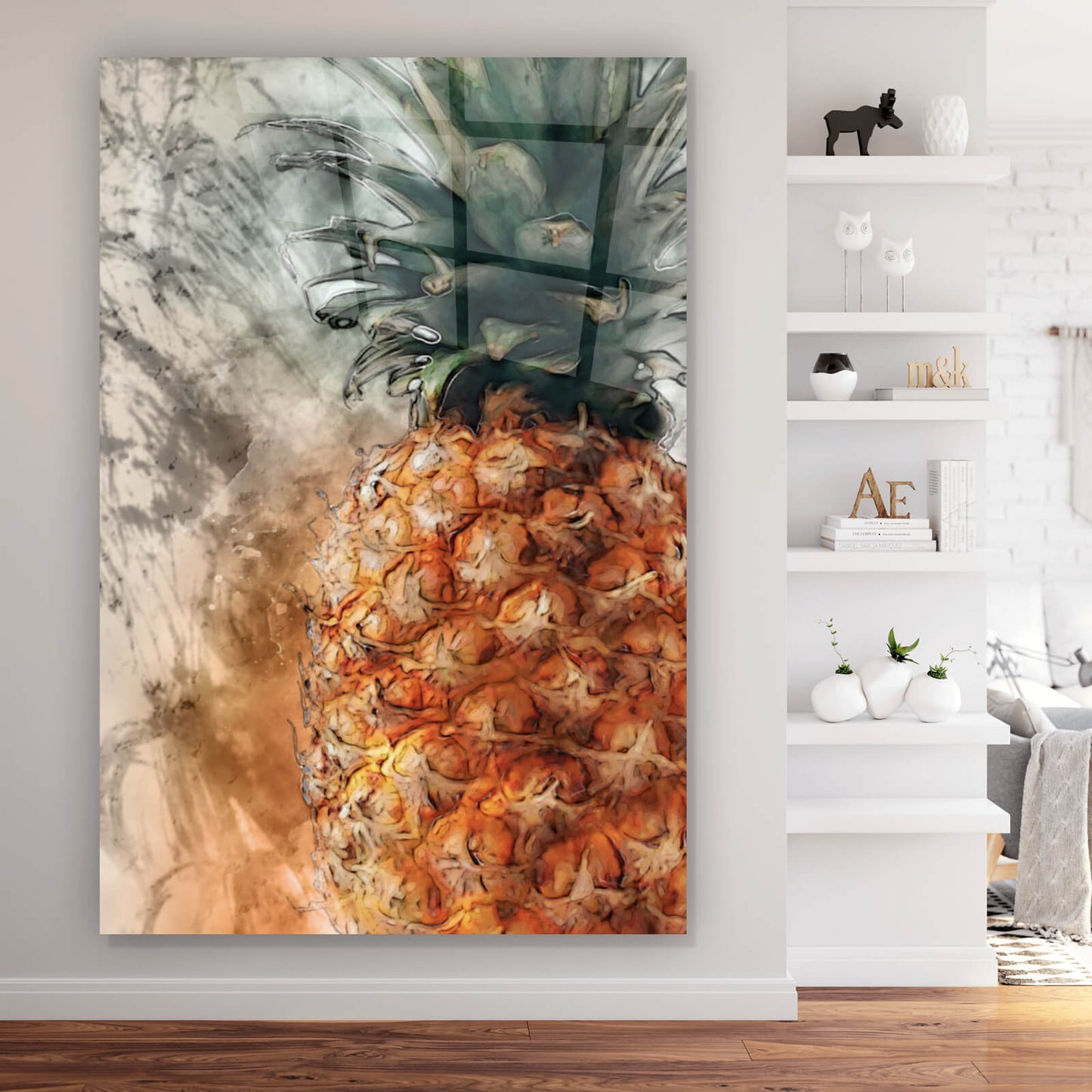 Acrylglasbild Abstrakte Ananas Hochformat