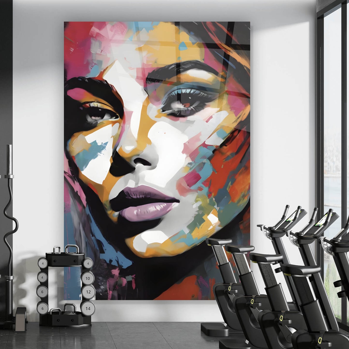 Acrylglasbild Abstraktes Frauengesicht Hochformat