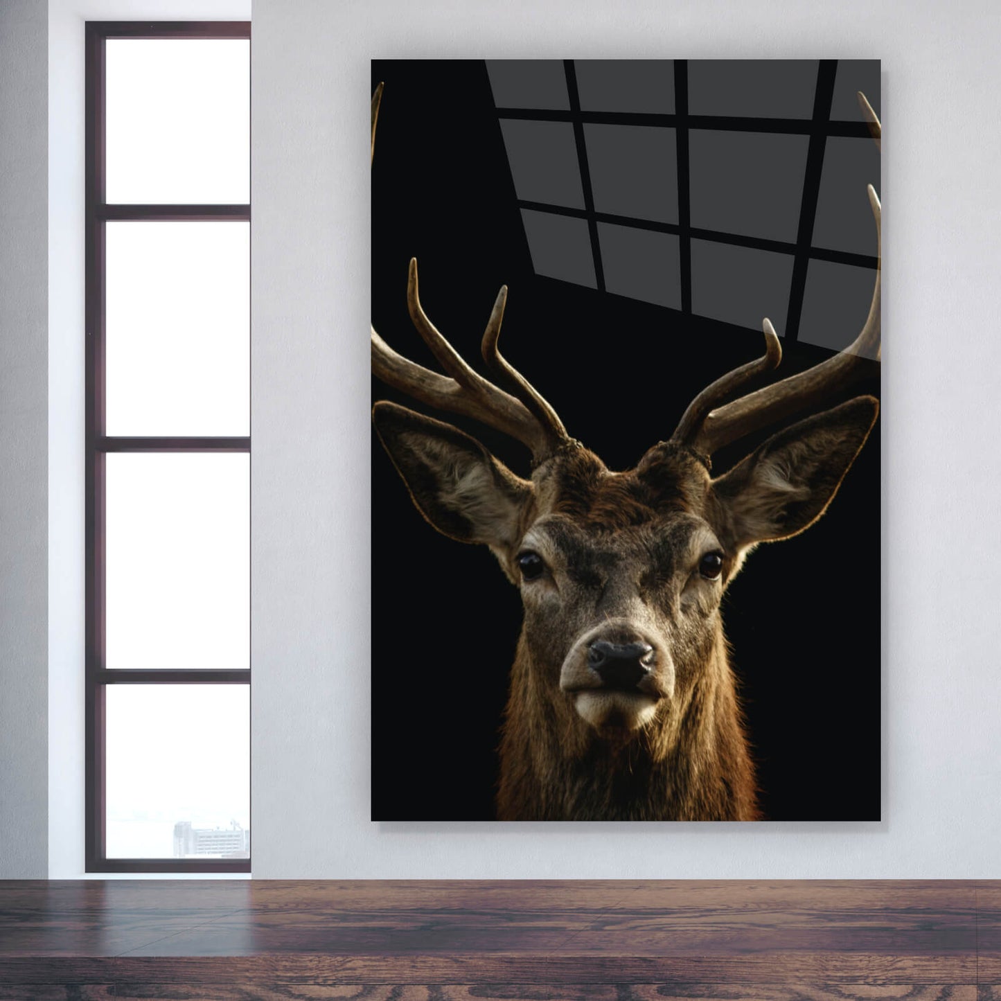 Acrylglasbild Anmutiger Hirsch Hochformat