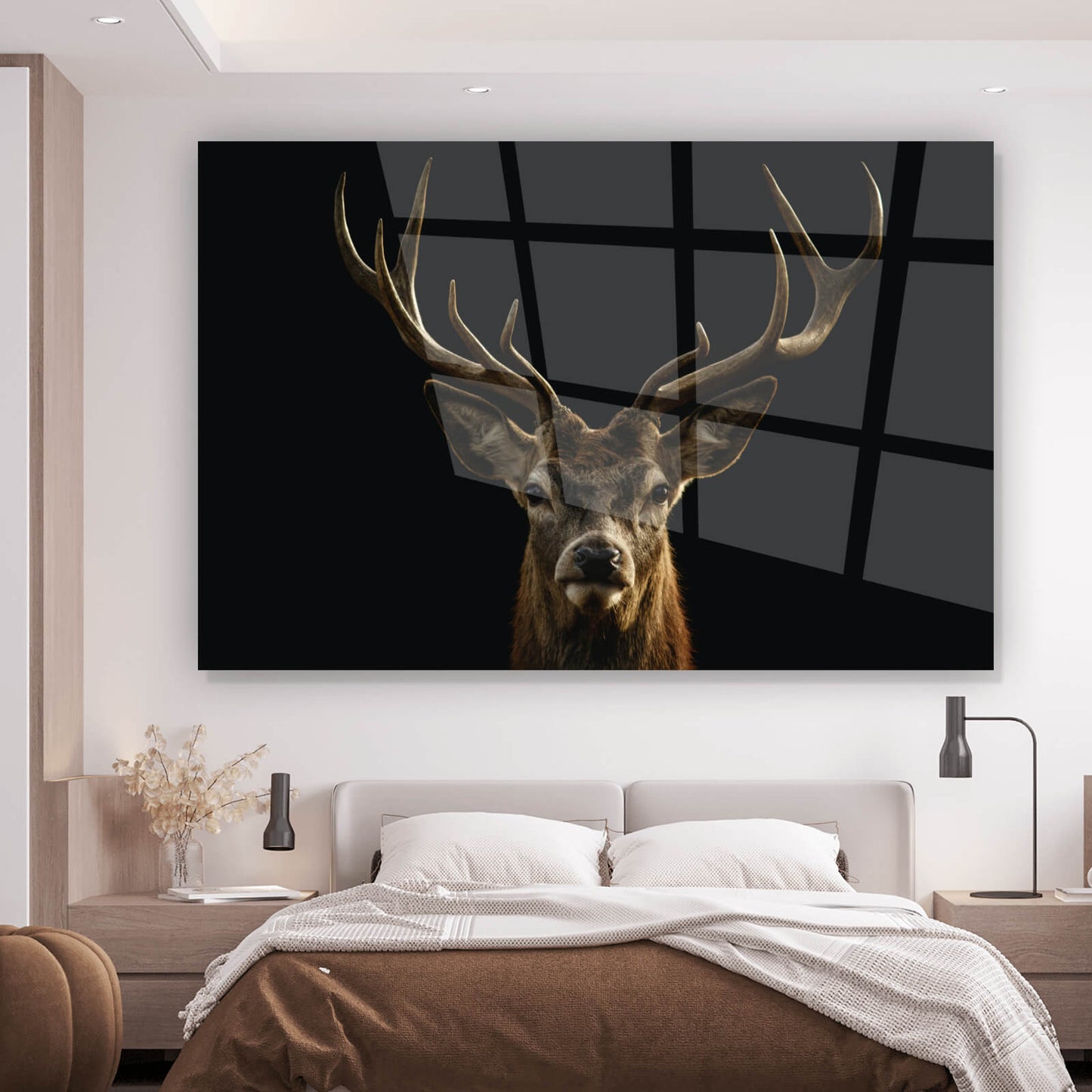 Acrylglasbild Anmutiger Hirsch Querformat