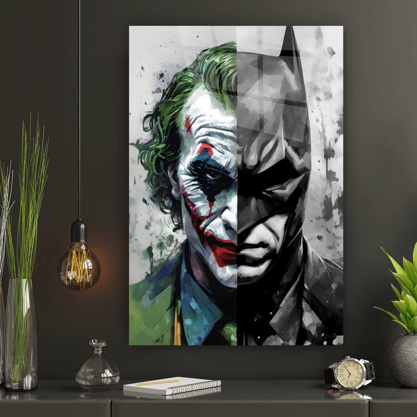 Acrylglasbild Bat Joke Comicfiguren Hochformat