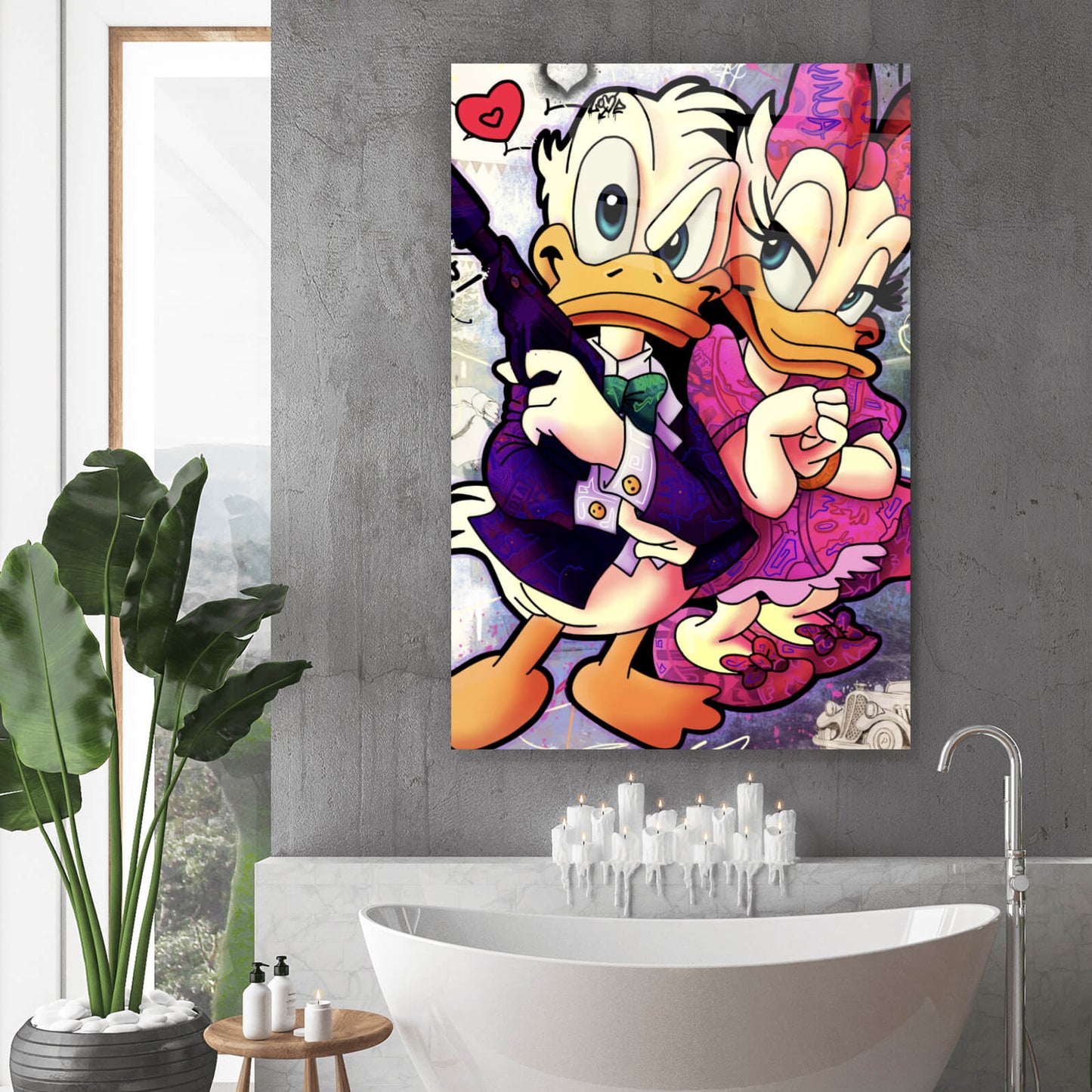 Acrylglasbild Comic Collage Pop Art Hochformat