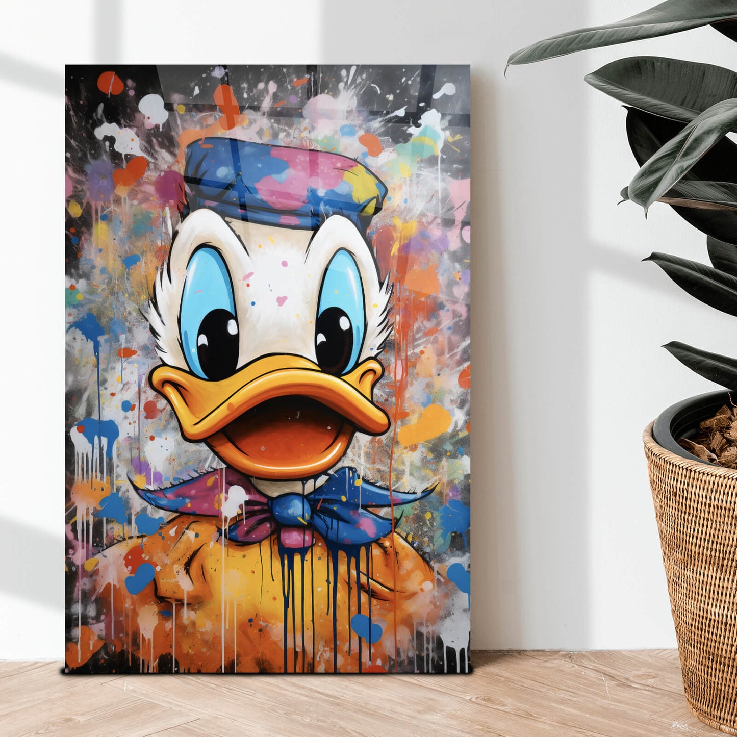 Acrylglasbild Donald Portrait Pop Art Hochformat