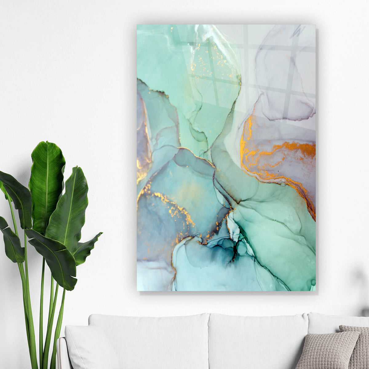 Acrylglasbild Fluid Art Pastell Hochormat