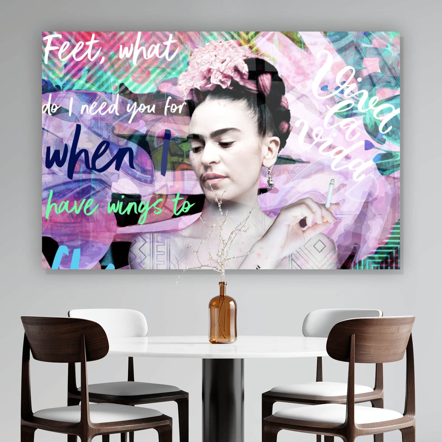 Acrylglasbild Frida Digital Art Querformat