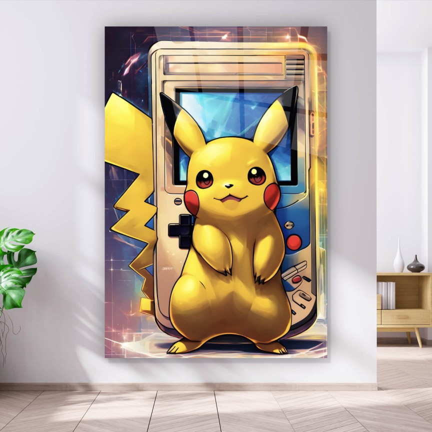 Acrylglasbild Gelbe Fantasiefigur Hochformat