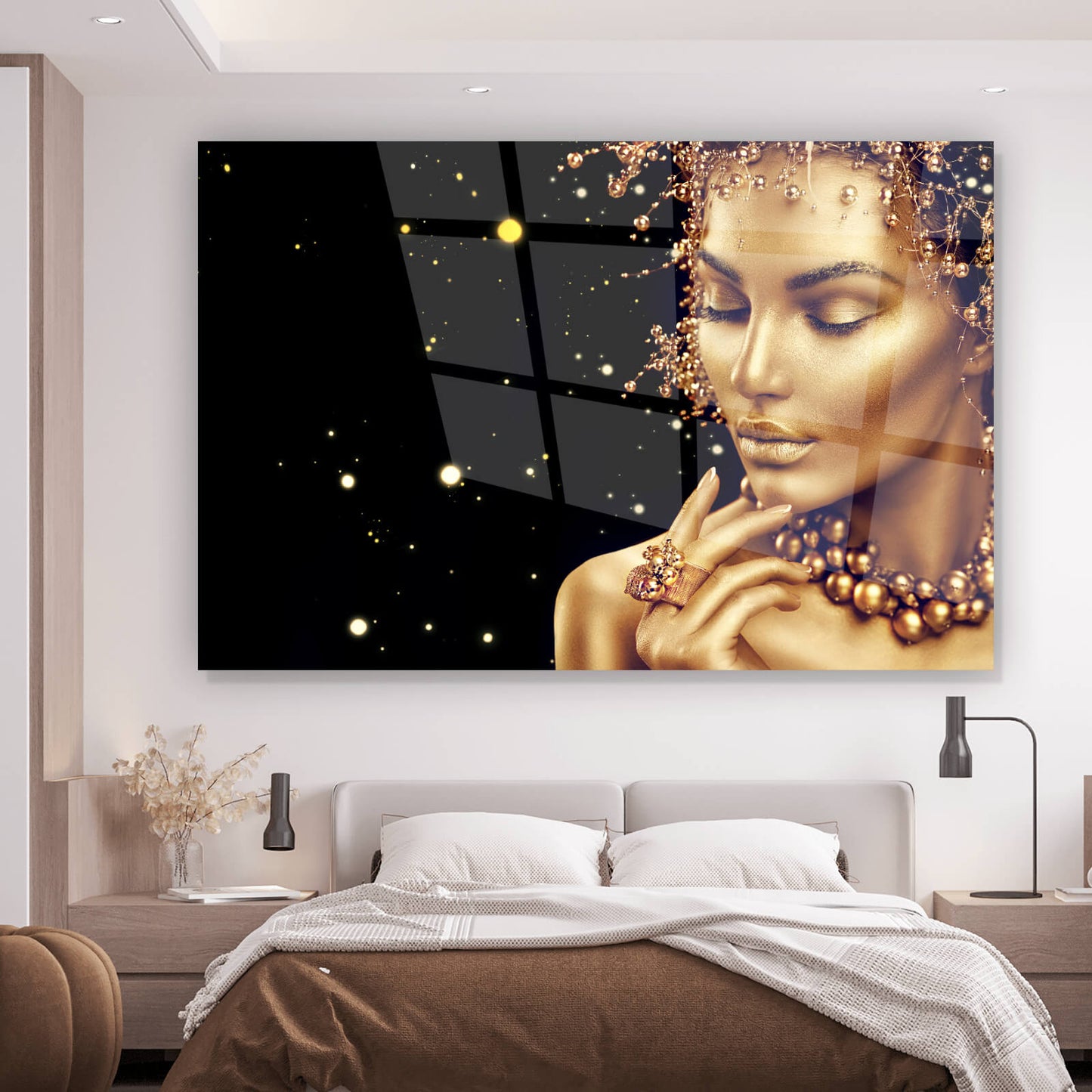 Acrylglasbild Goldene Schönheit Querformat