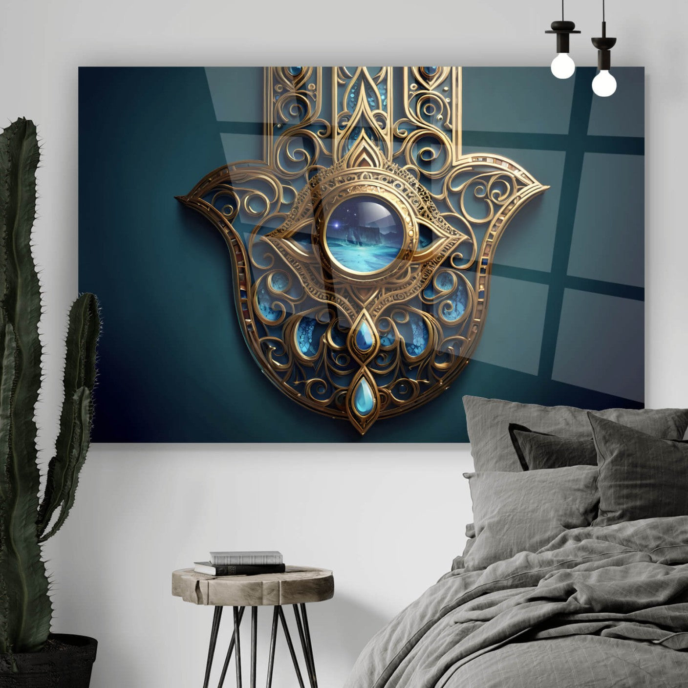 Acrylglasbild Hamsa Hand Querformat