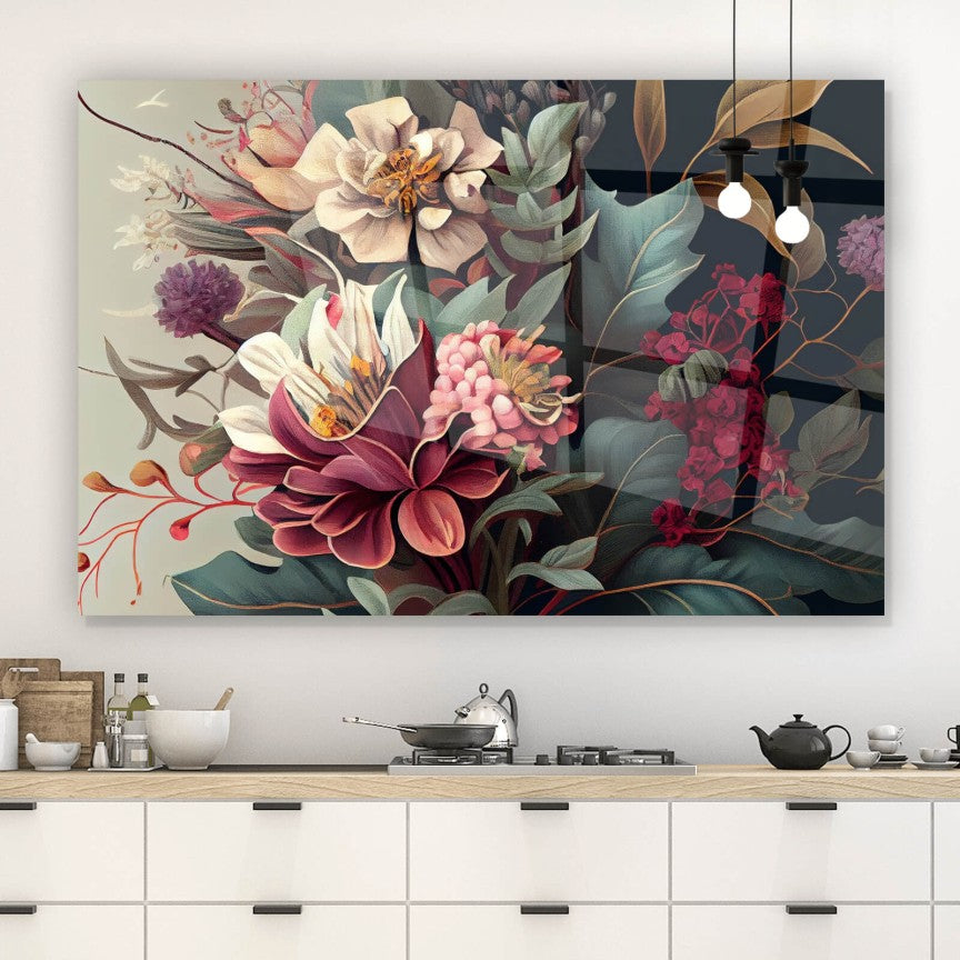 Acrylglasbild Harmonisches Blumen und Blütenbild Querformat