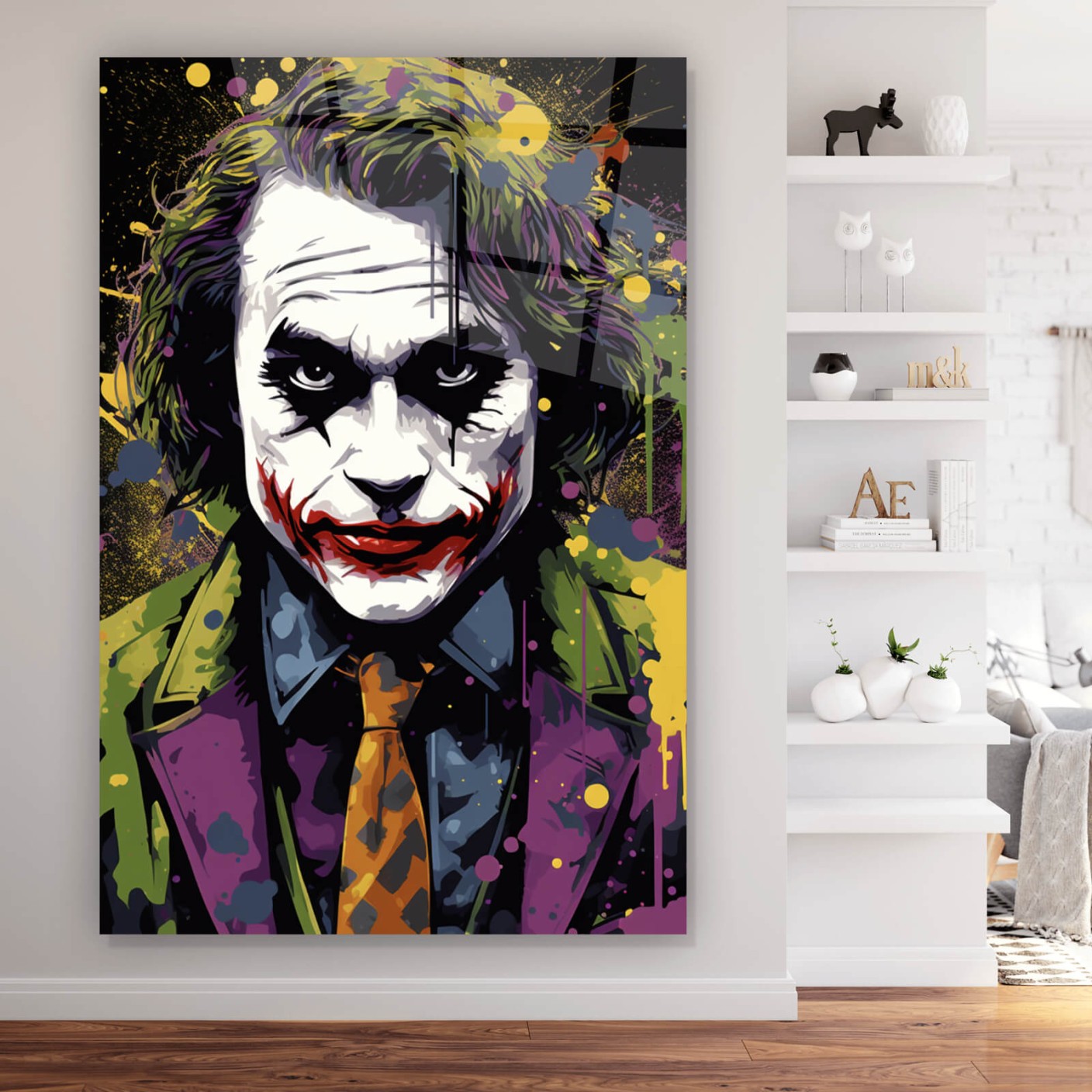 Acrylglasbild Joker mit Blut Abstrakt Hochformat