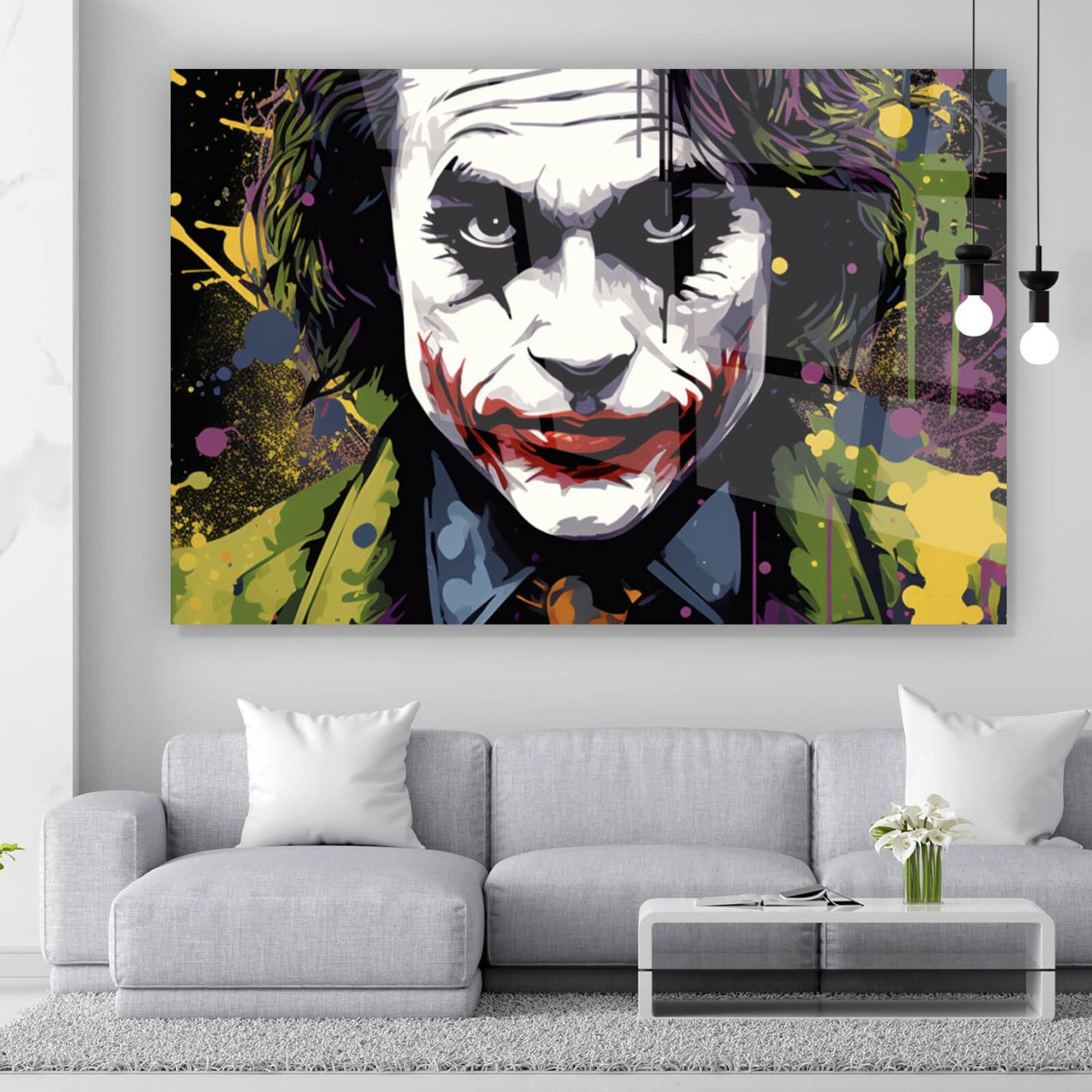Acrylglasbild Joker mit Blut Abstrakt Querformat
