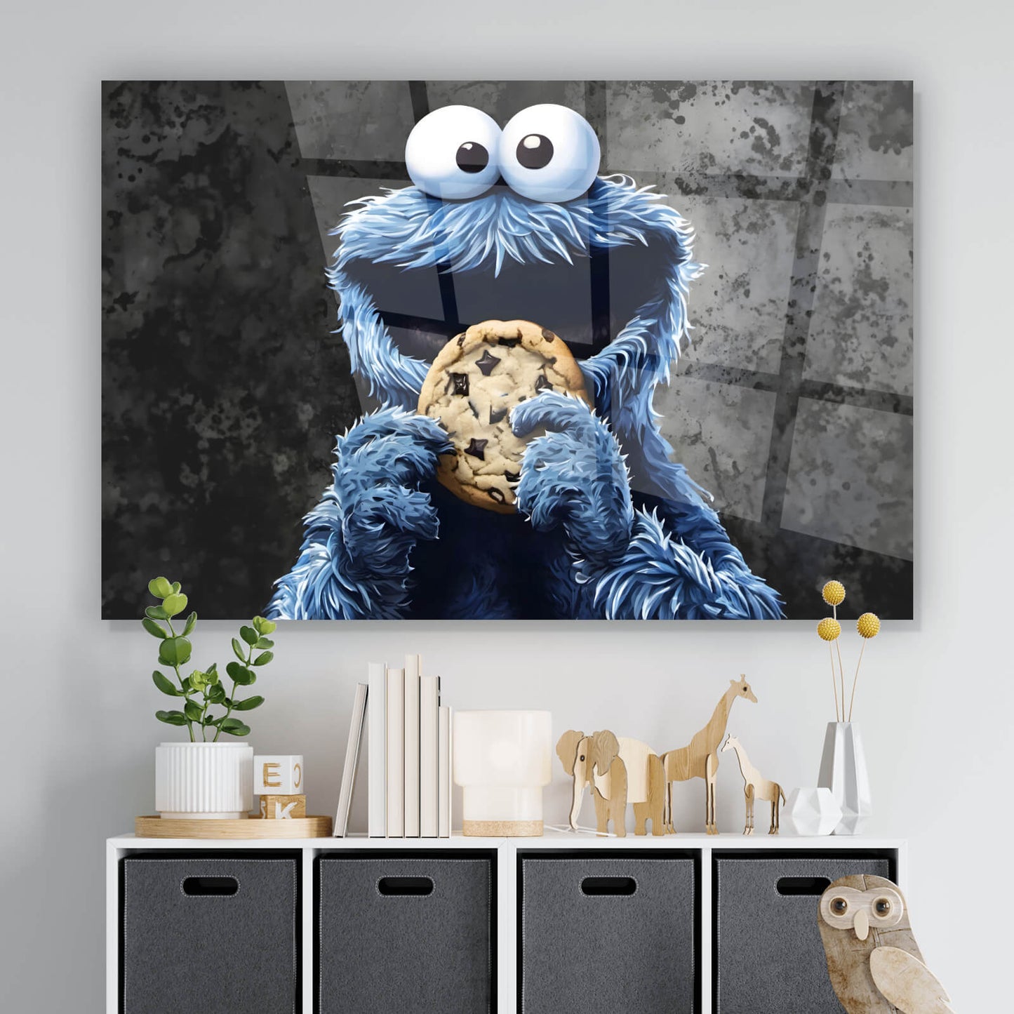 Acrylglasbild Keksmonster Querformat