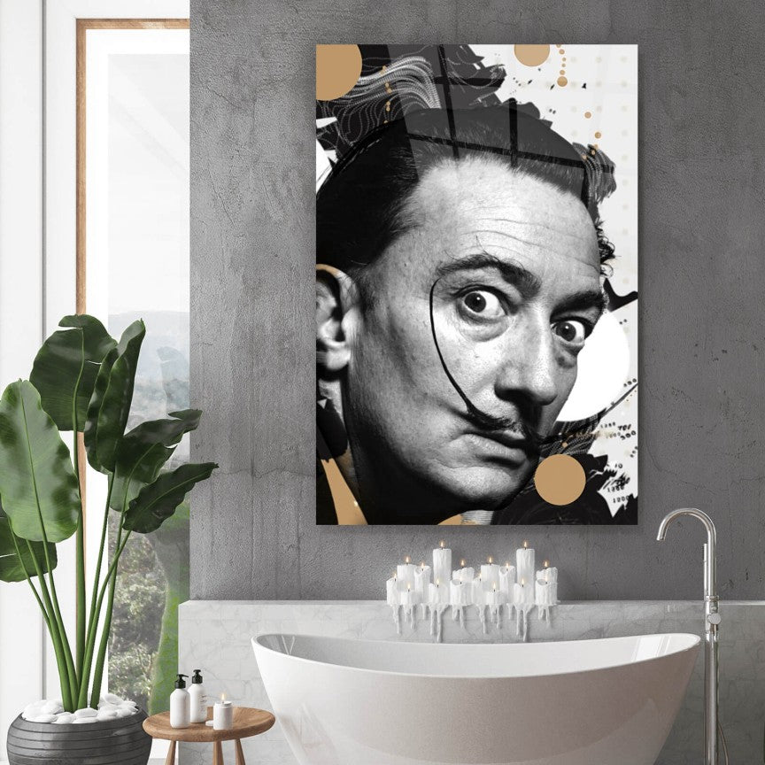 Acrylglasbild Portrait eines Künstlers Hochformat