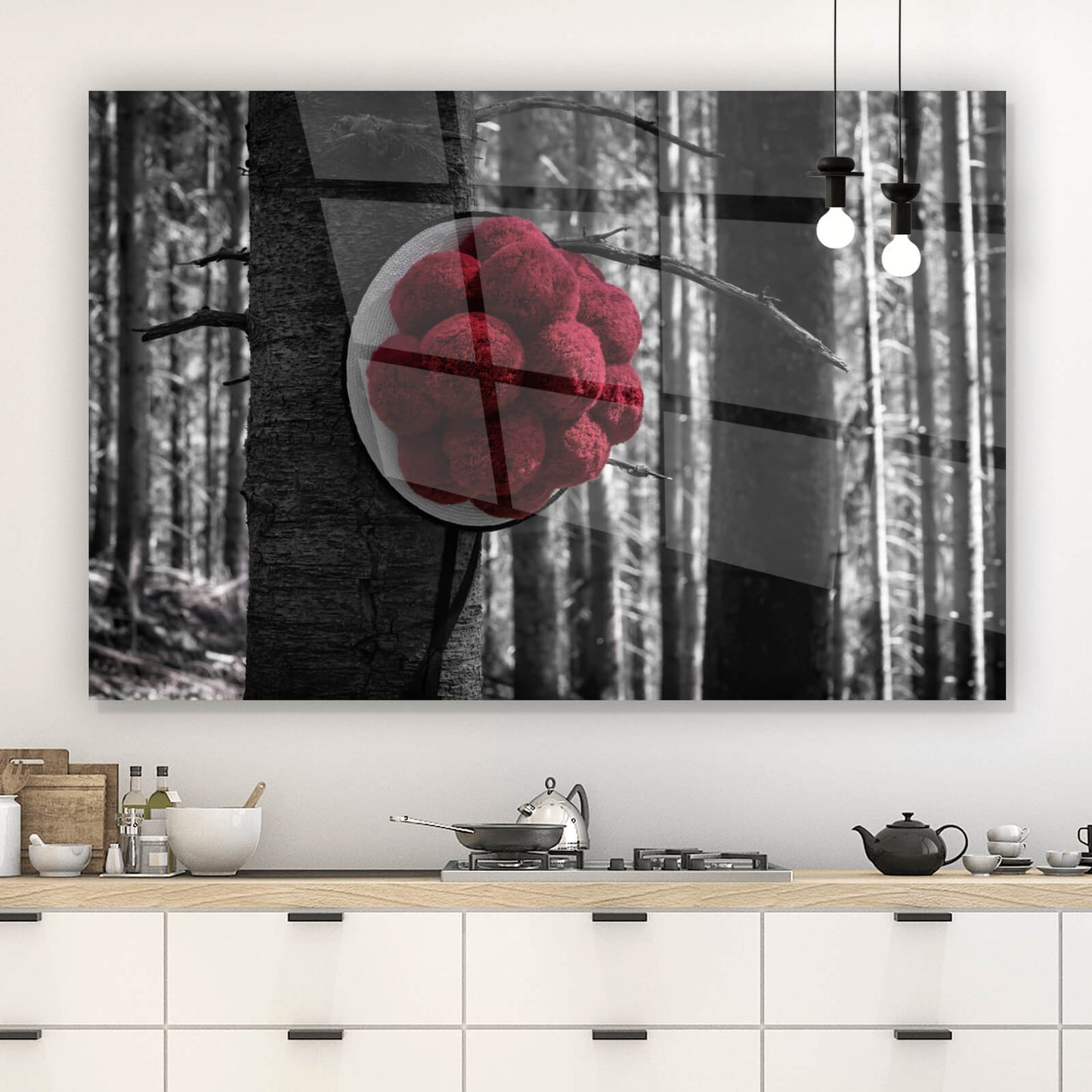 Acrylglasbild Schwarzwald mit traditionellem Hut Querformat