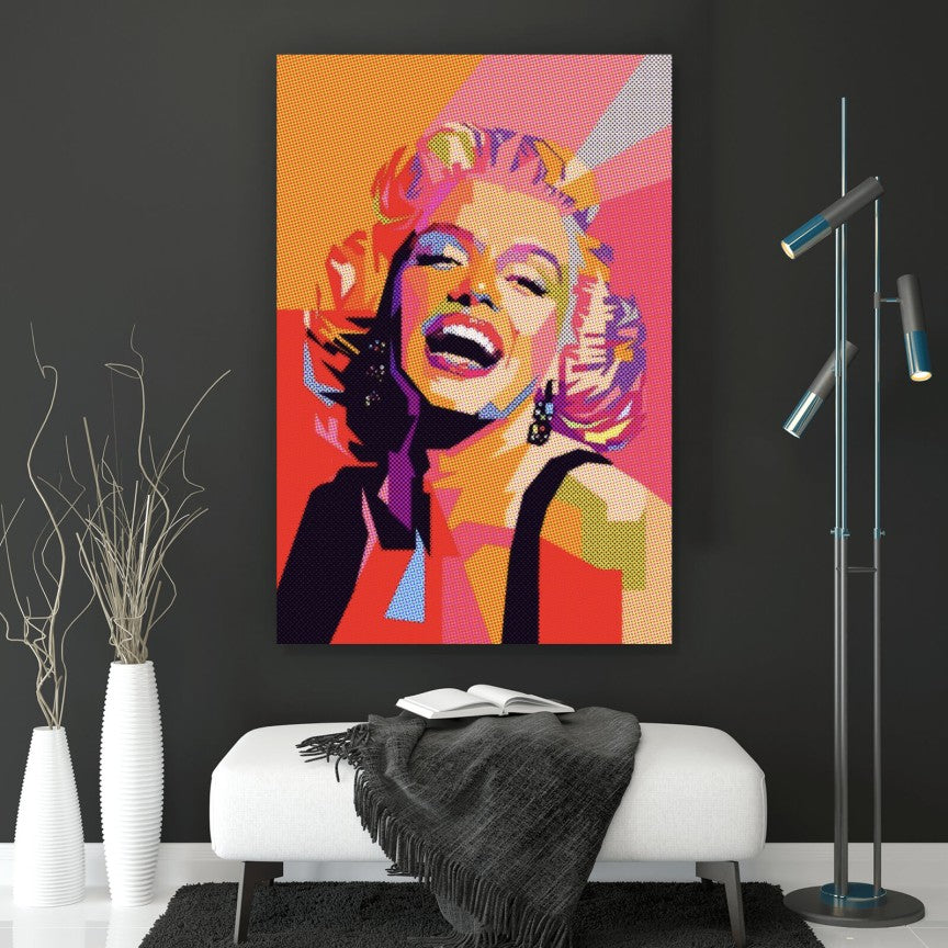 Leinwandbild Abstaktes Portrait Marilyn Hochformat
