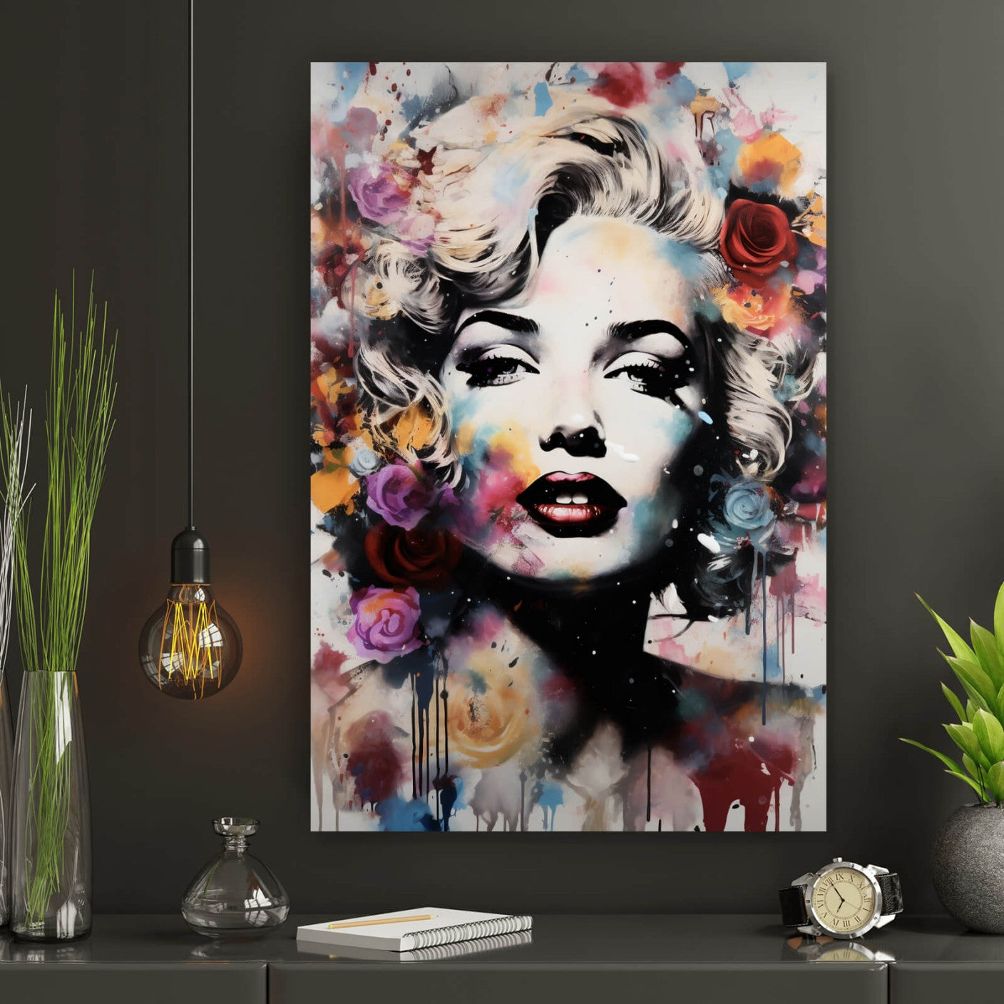 Leinwandbild abstraktes Marilyn Portrait Hochformat