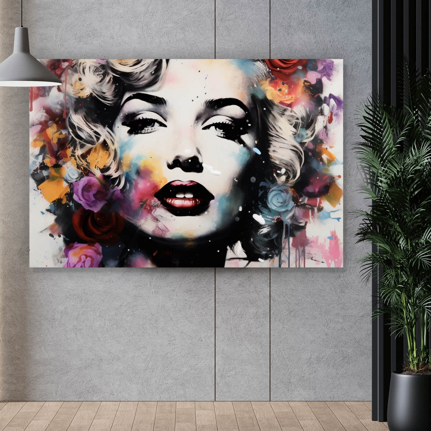 Leinwandbild abstraktes Marilyn Portrait Querformat