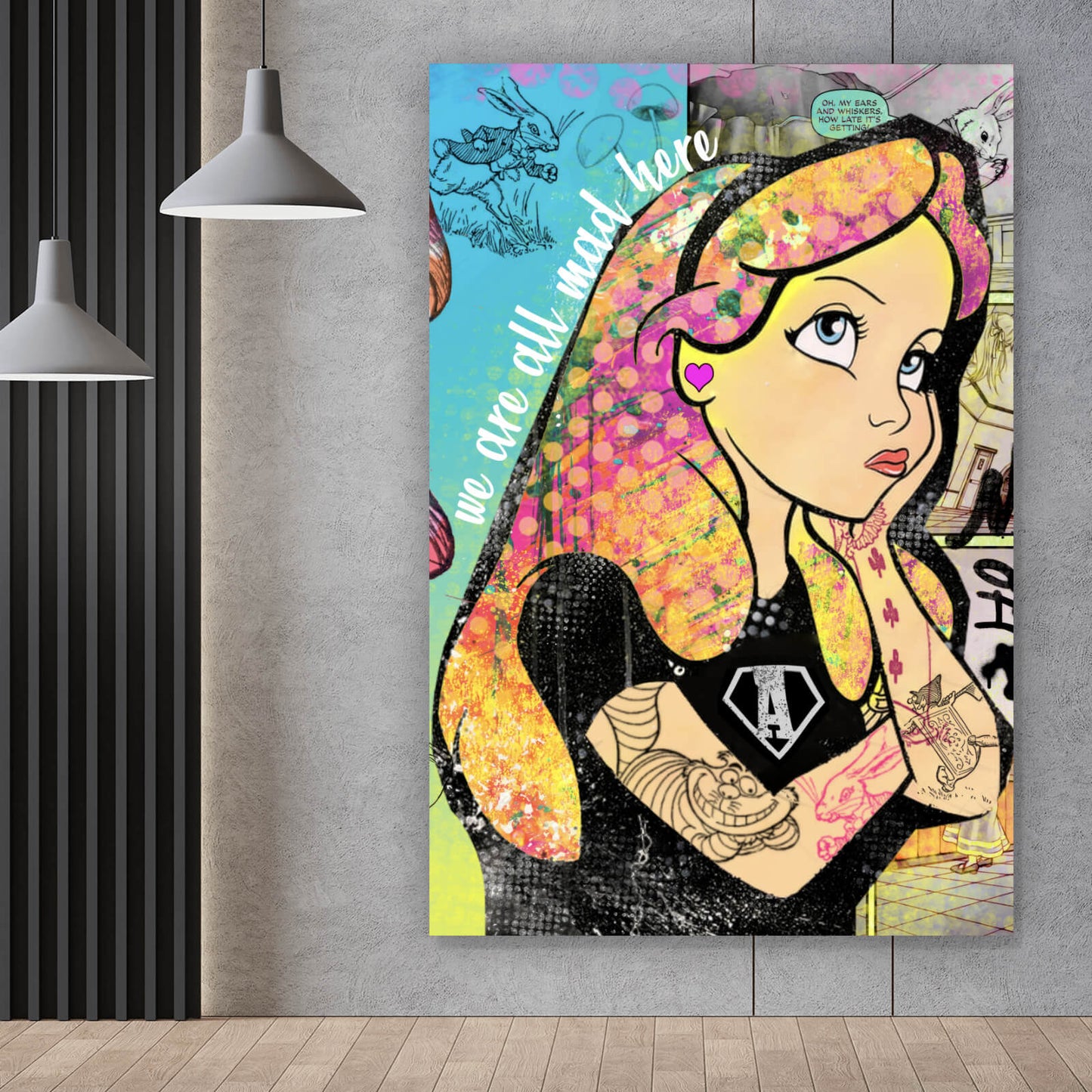 Leinwandbild Alice Bad Girl Pop Art Hochformat