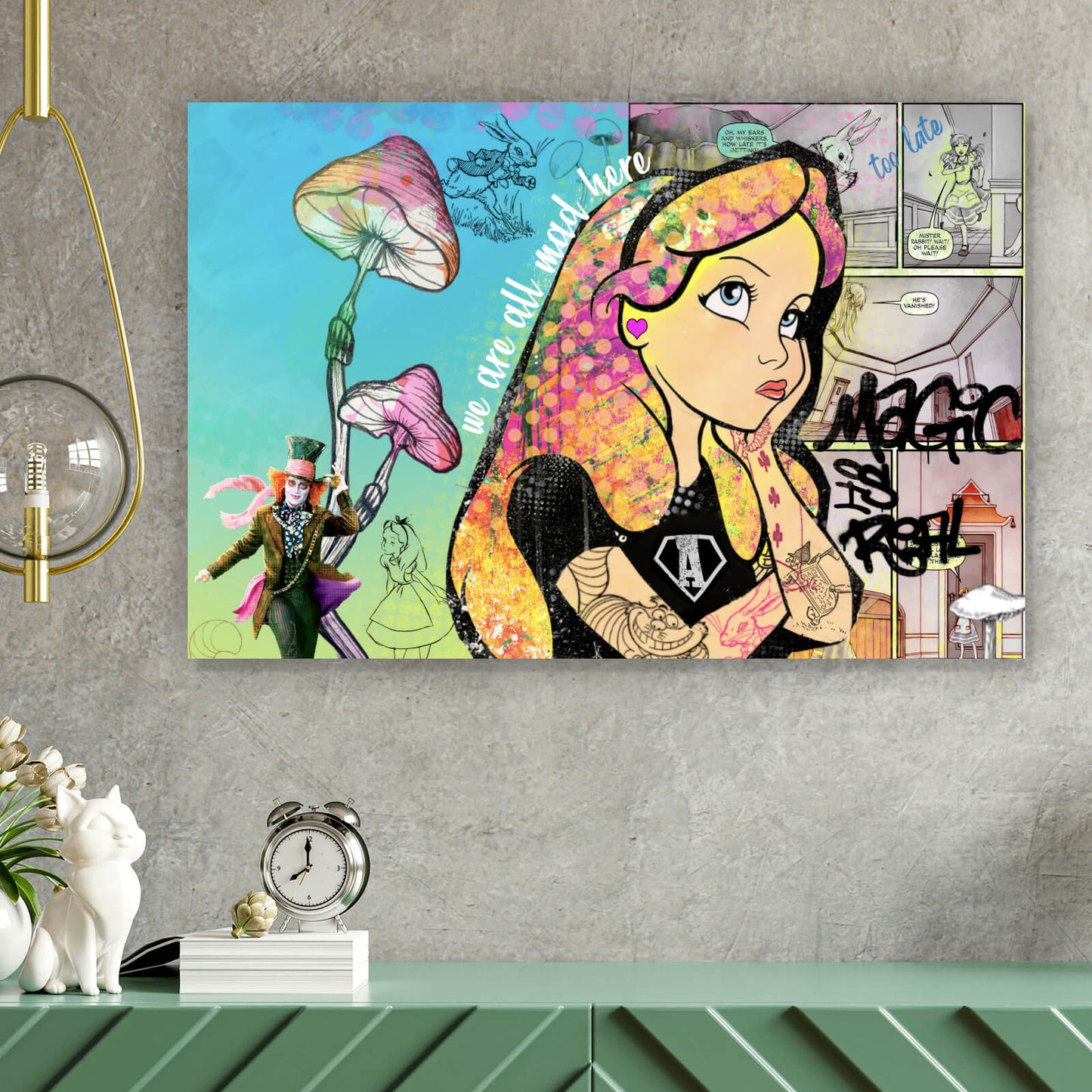 Leinwandbild Alice Bad Girl Pop Art Querformat