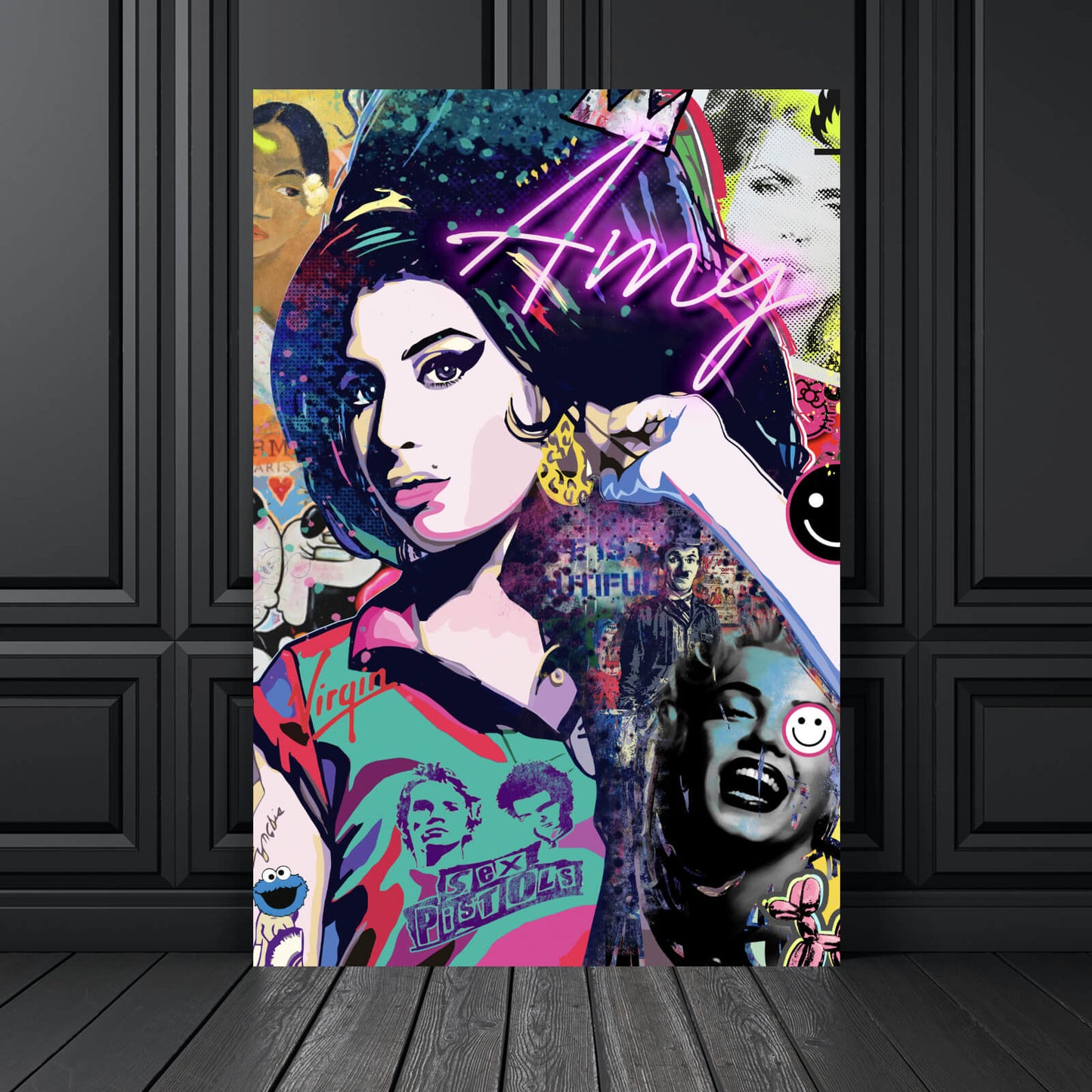 Leinwandbild Amy Comic Pop Art Hochformat