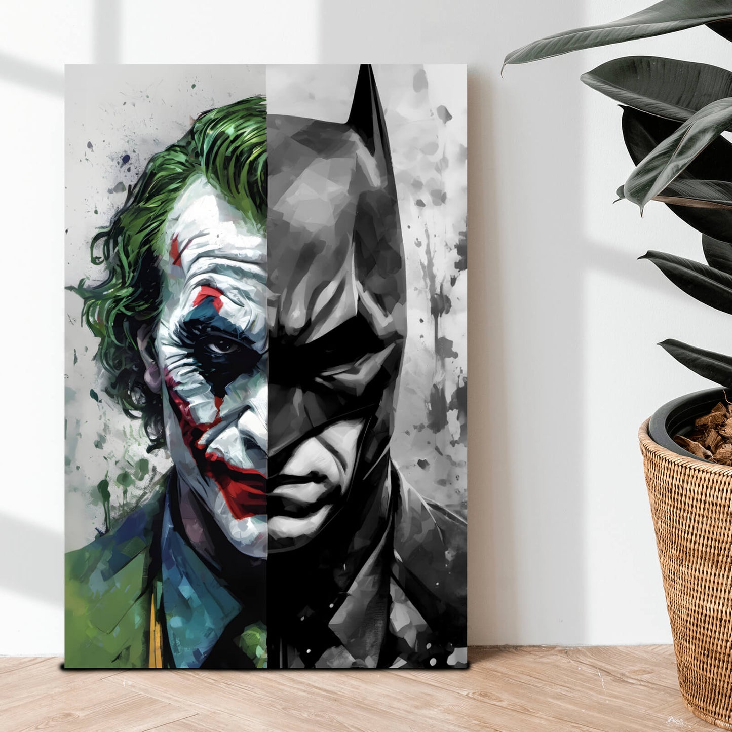 Leinwandbild Bat Joke Comicfiguren Hochformat