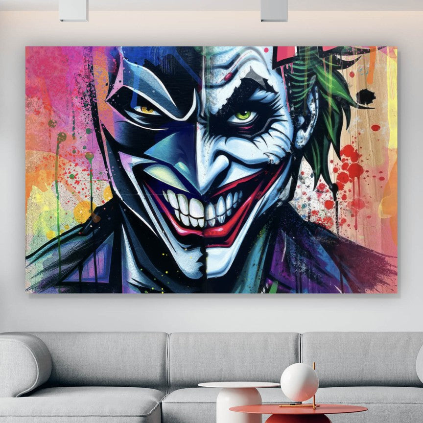 Leinwandbild Batjok buntes Pop Art Bild Querformat