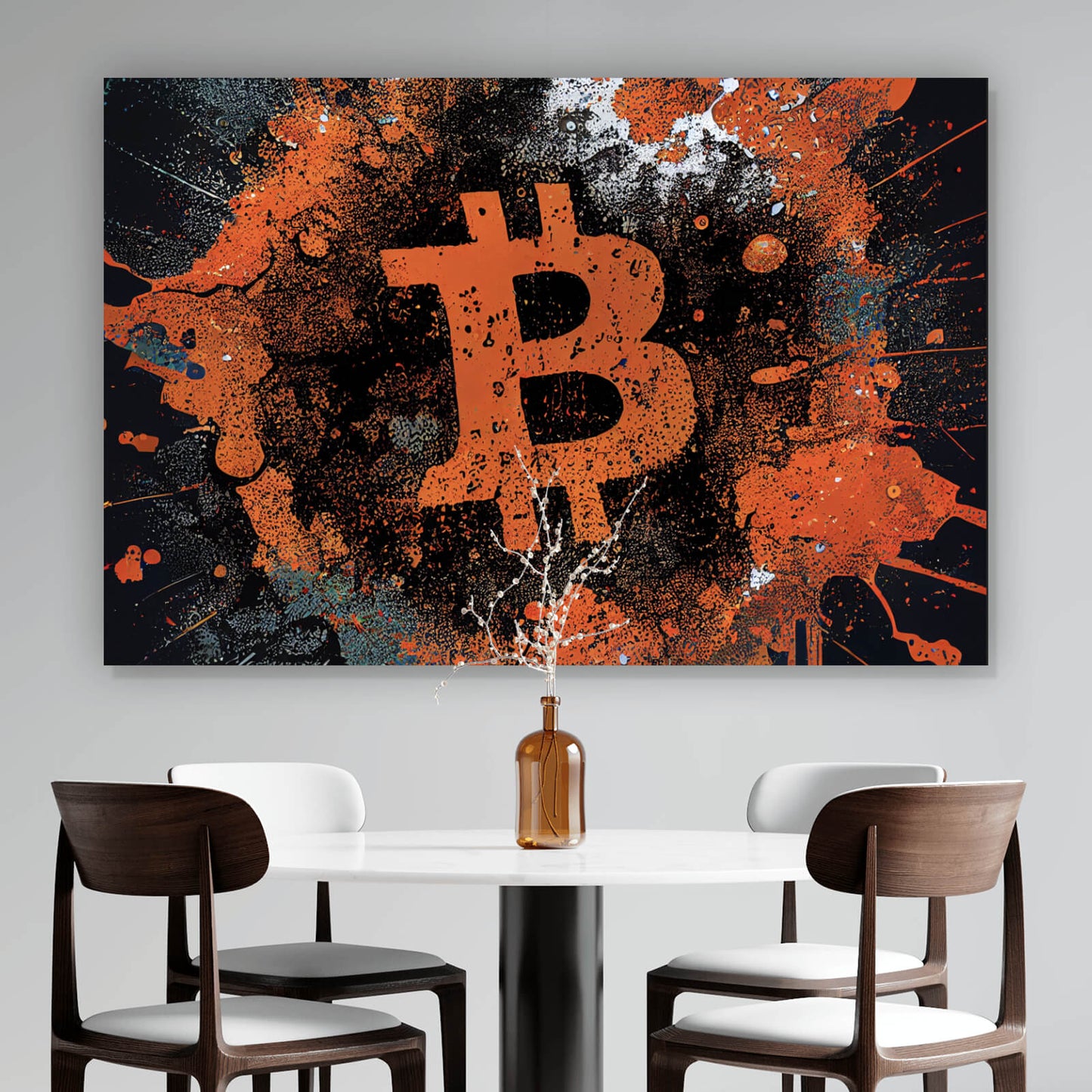 Leinwandbild Bitcoin Pop Art Querformat