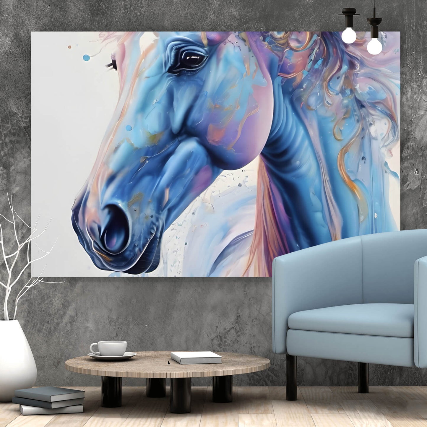 Leinwandbild Buntes Fantasie Pferd Querformat