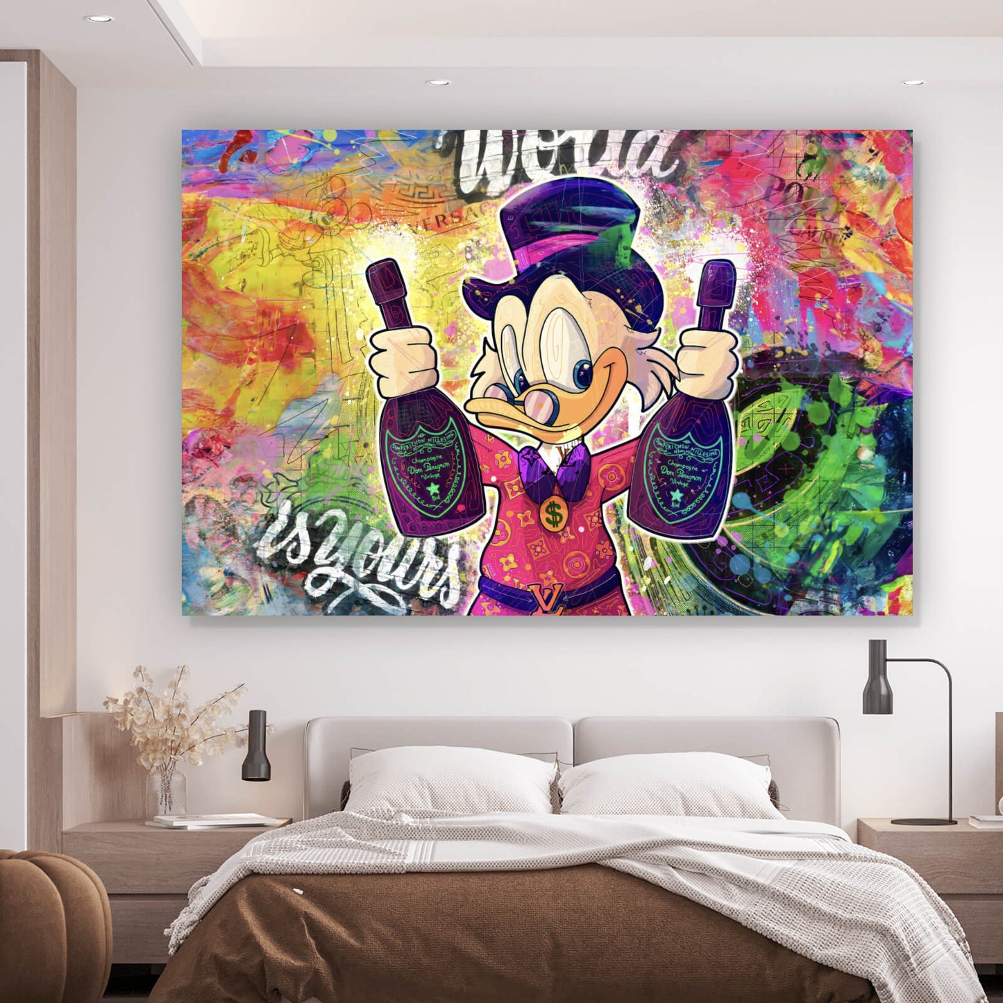 Leinwandbild Dagobert Pop Art Querformat