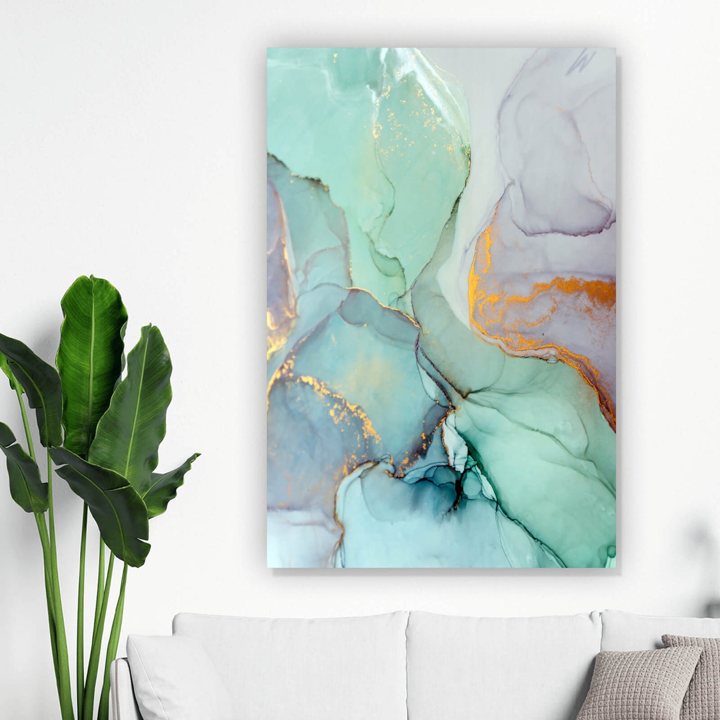 Leinwandbild Fluid Art Pastell Hochormat