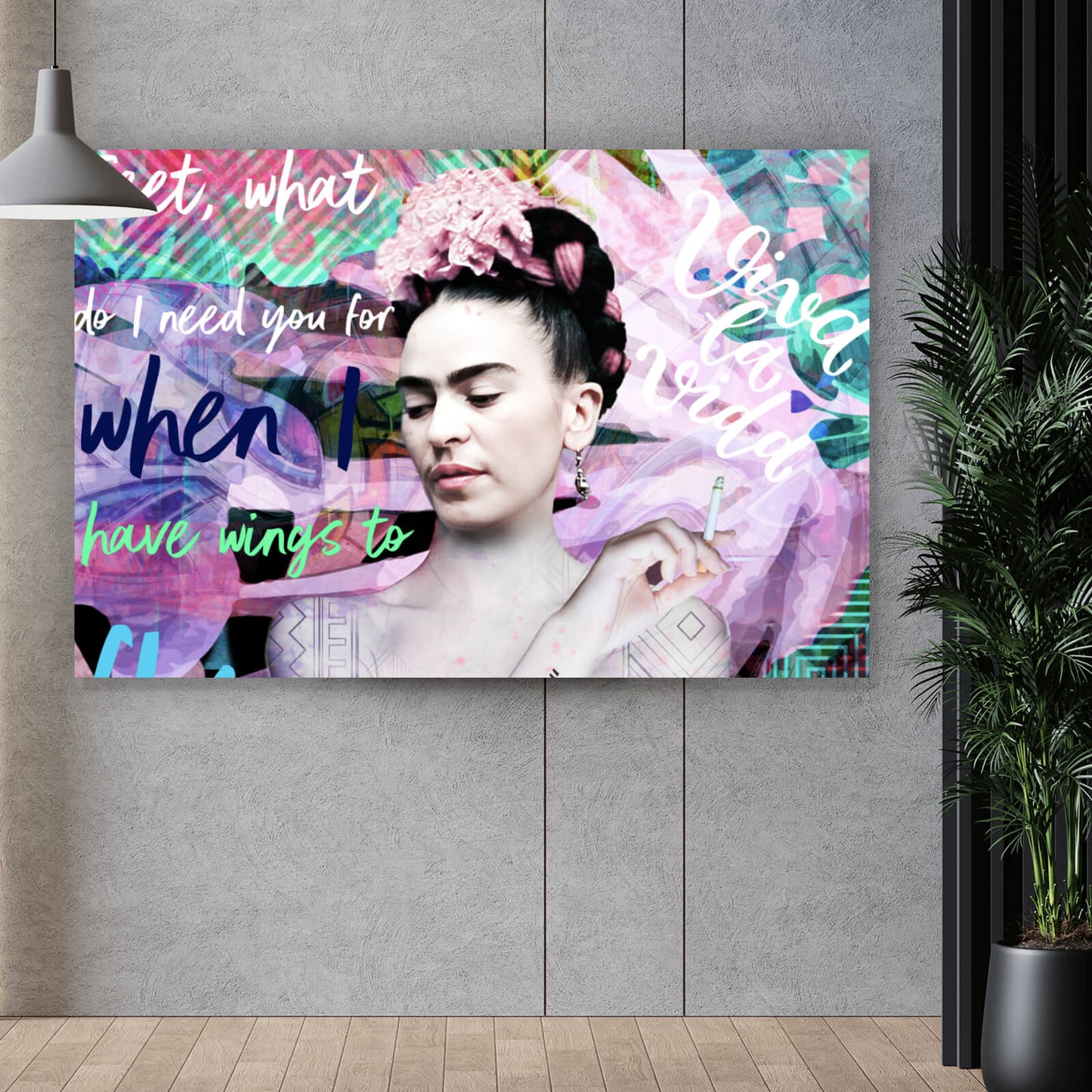 Leinwandbild Frida Digital Art Querformat