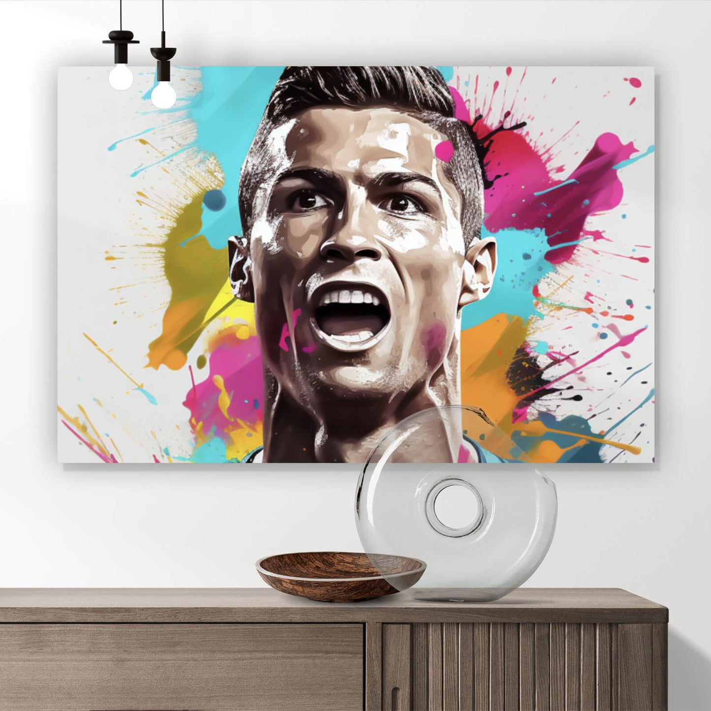 Leinwandbild Fußballer Christiano Querformat