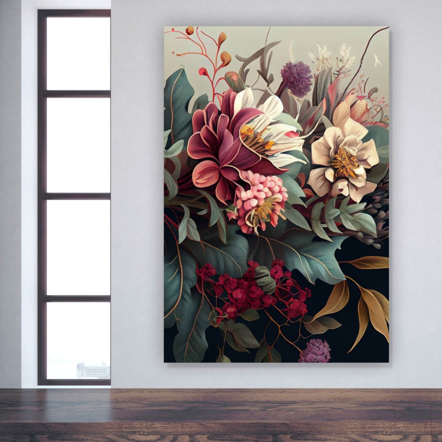 Leinwandbild Harmonisches Blumen und Blütenbild Hochformat