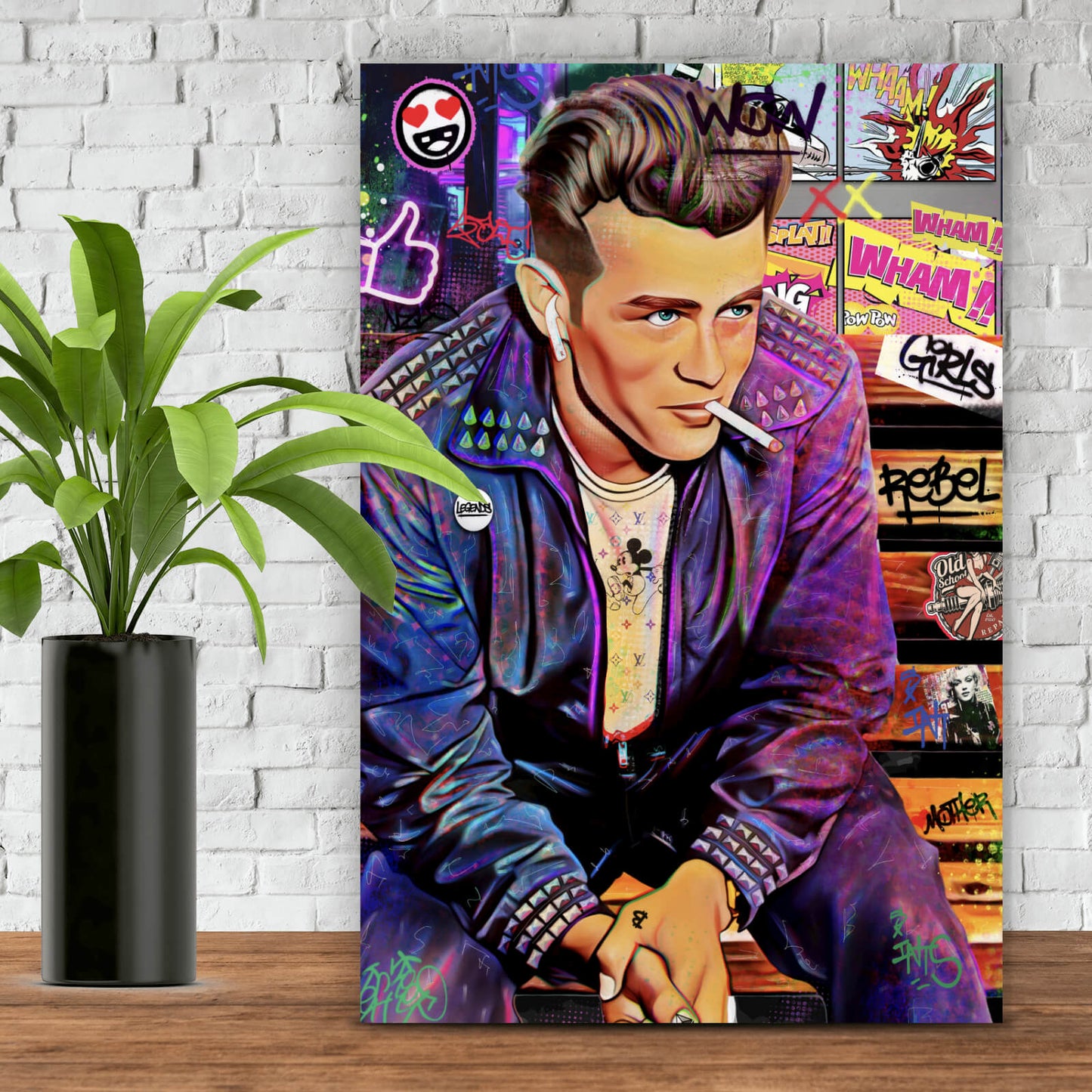 Leinwandbild James Pop Art Hochformat