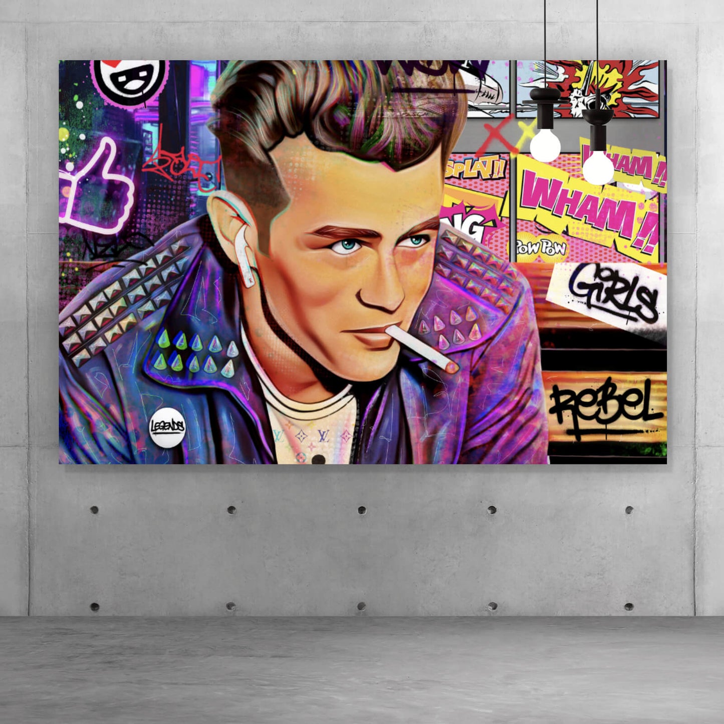 Leinwandbild James Pop Art Querformat