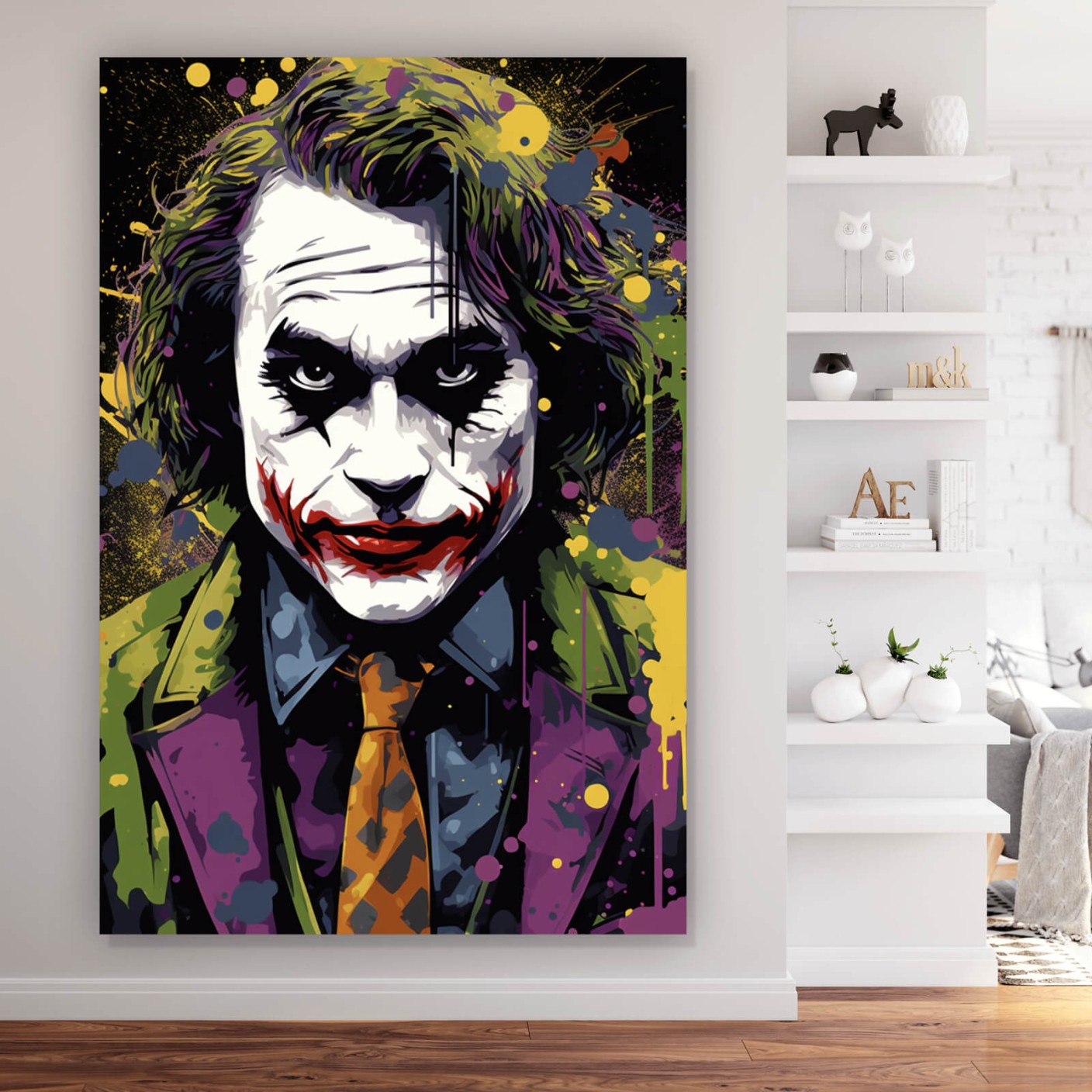 Leinwandbild Joker mit Blut Abstrakt Hochformat