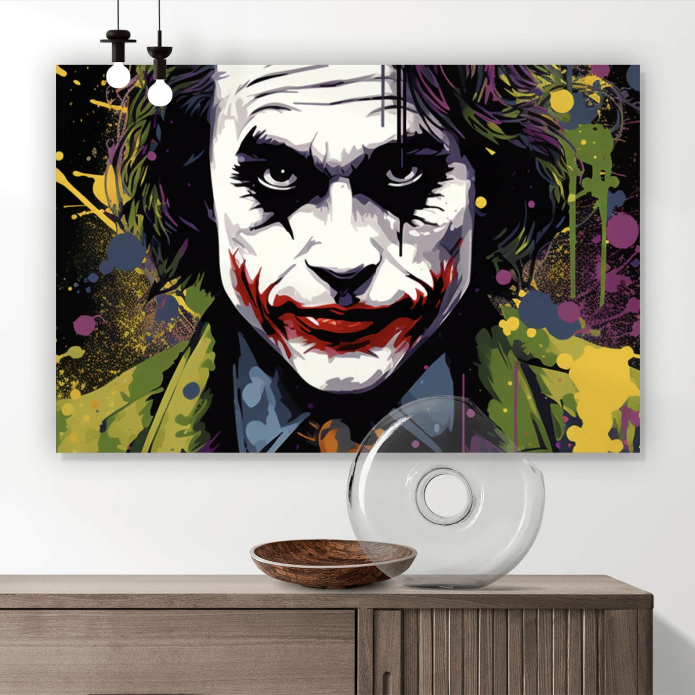 Leinwandbild Joker mit Blut Abstrakt Querformat