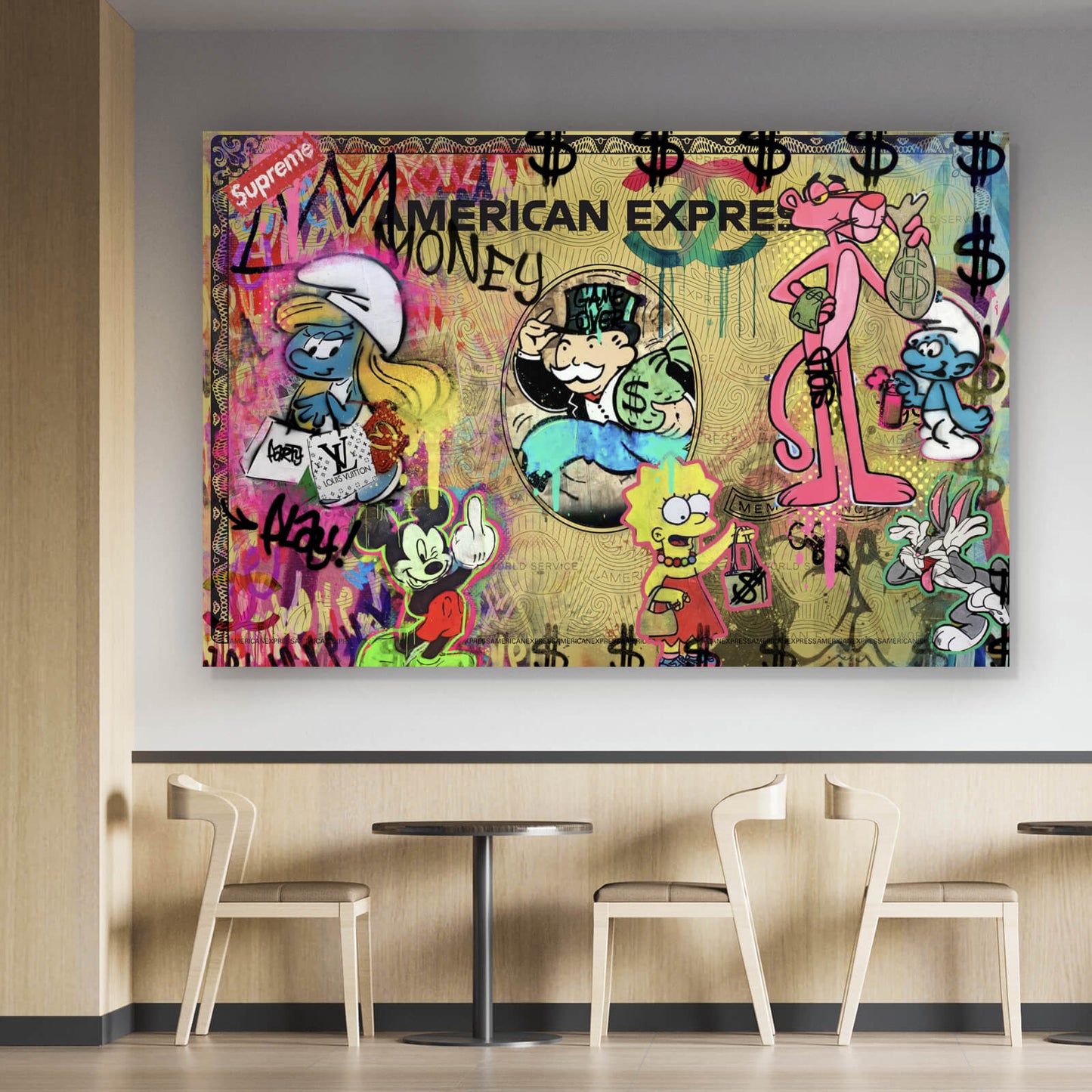 Leinwandbild Kreditkarte Comic Pop Art Querformat