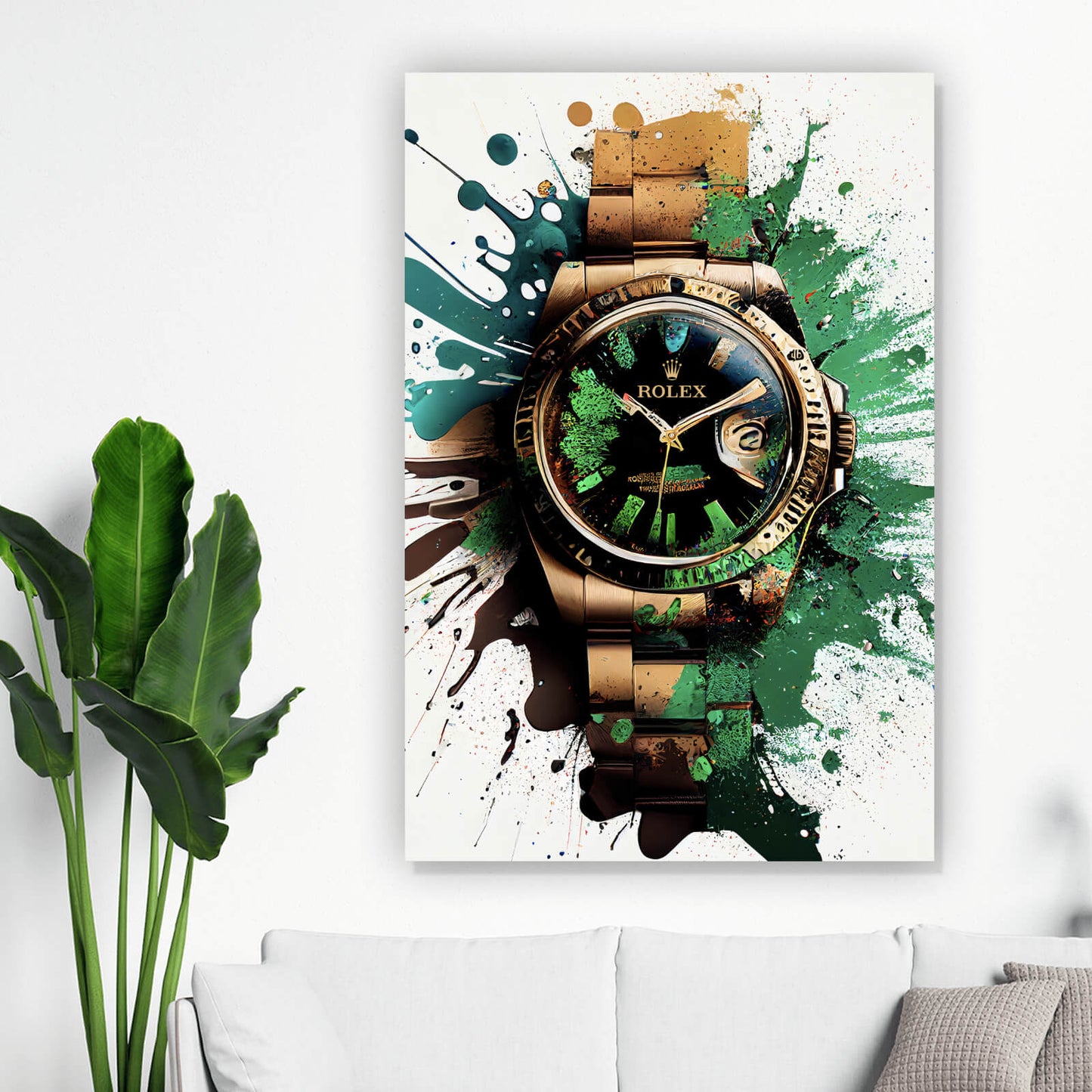 Leinwandbild Luxusuhr in Pop Art Hochformat