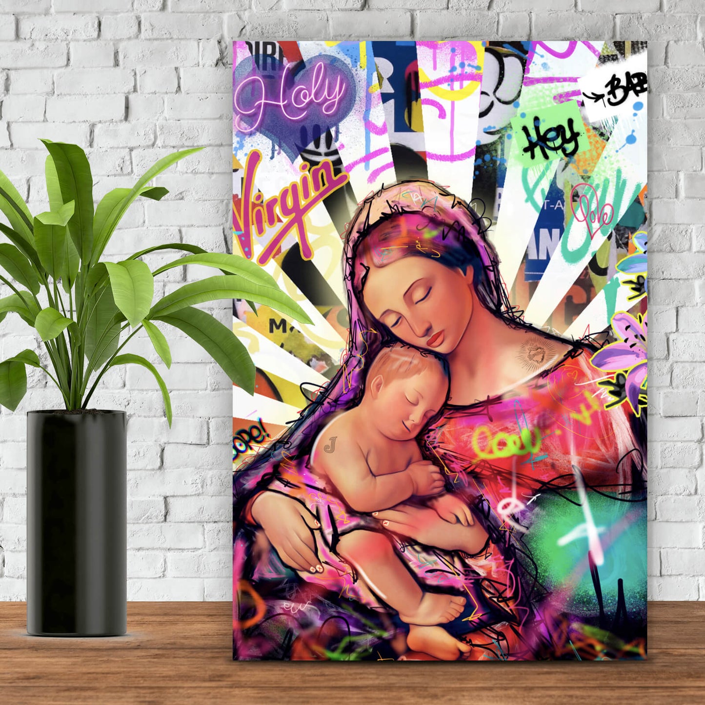 Leinwandbild Madonna Pop Art Hochformat