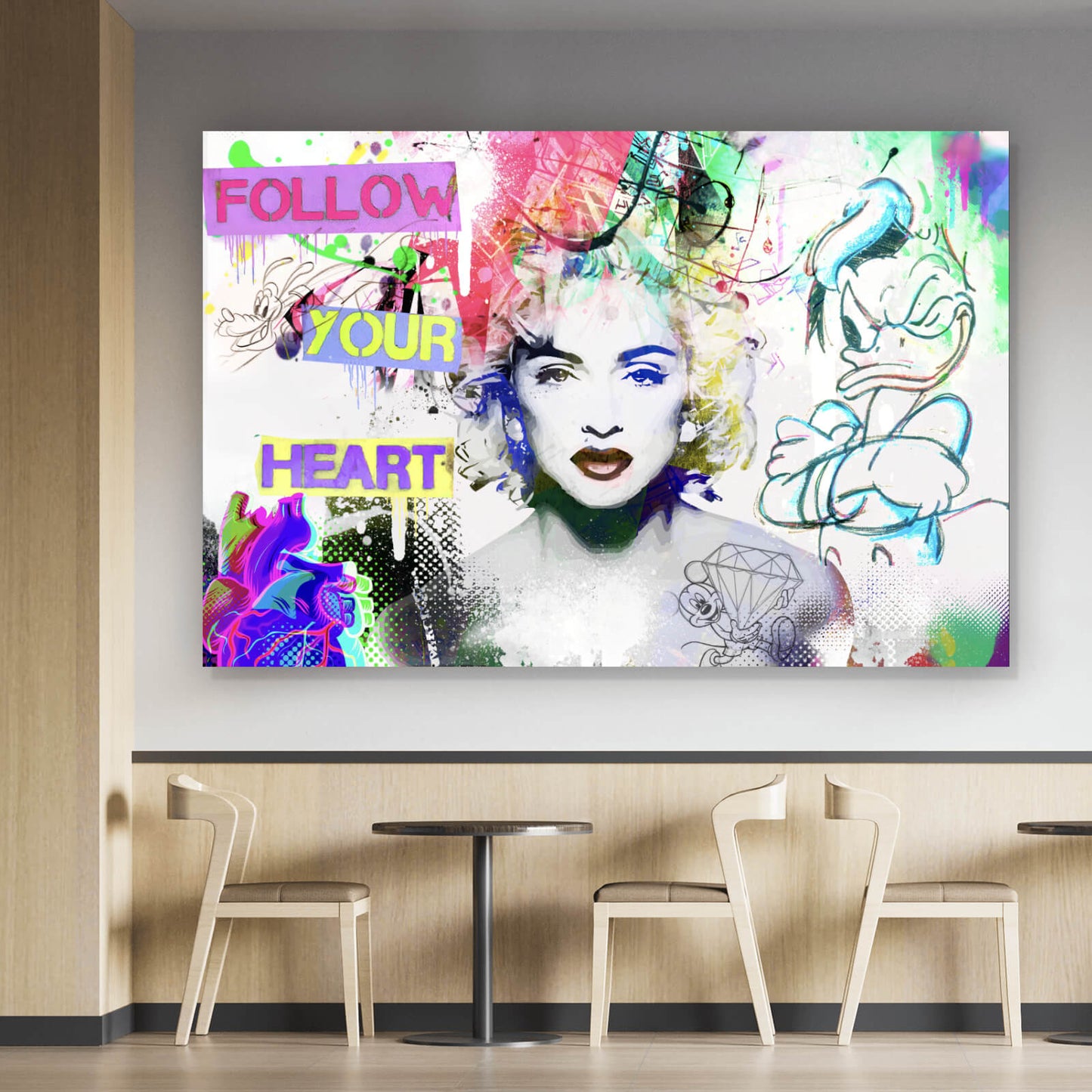 Leinwandbild Madonna PopArt Querformat