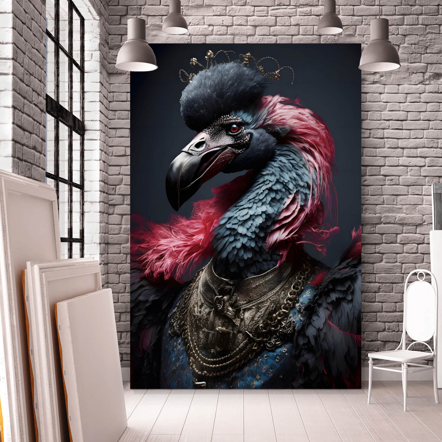 Leinwandbild Majestätischer Vogel Hochformat