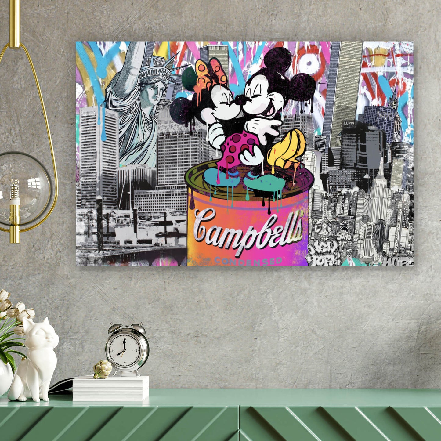 Leinwandbild Micki und Mini PopArt Querformat