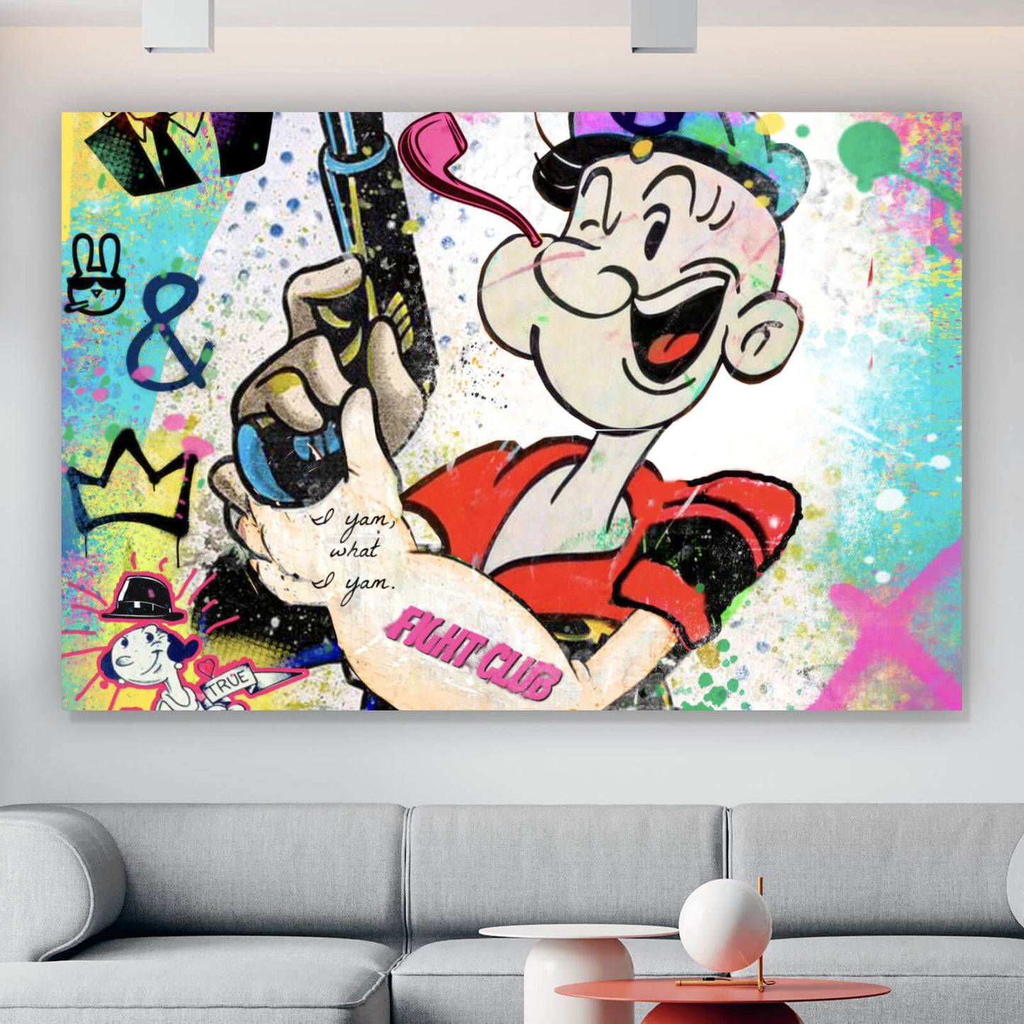 Leinwandbild Popei Figur Pop Art Querformat