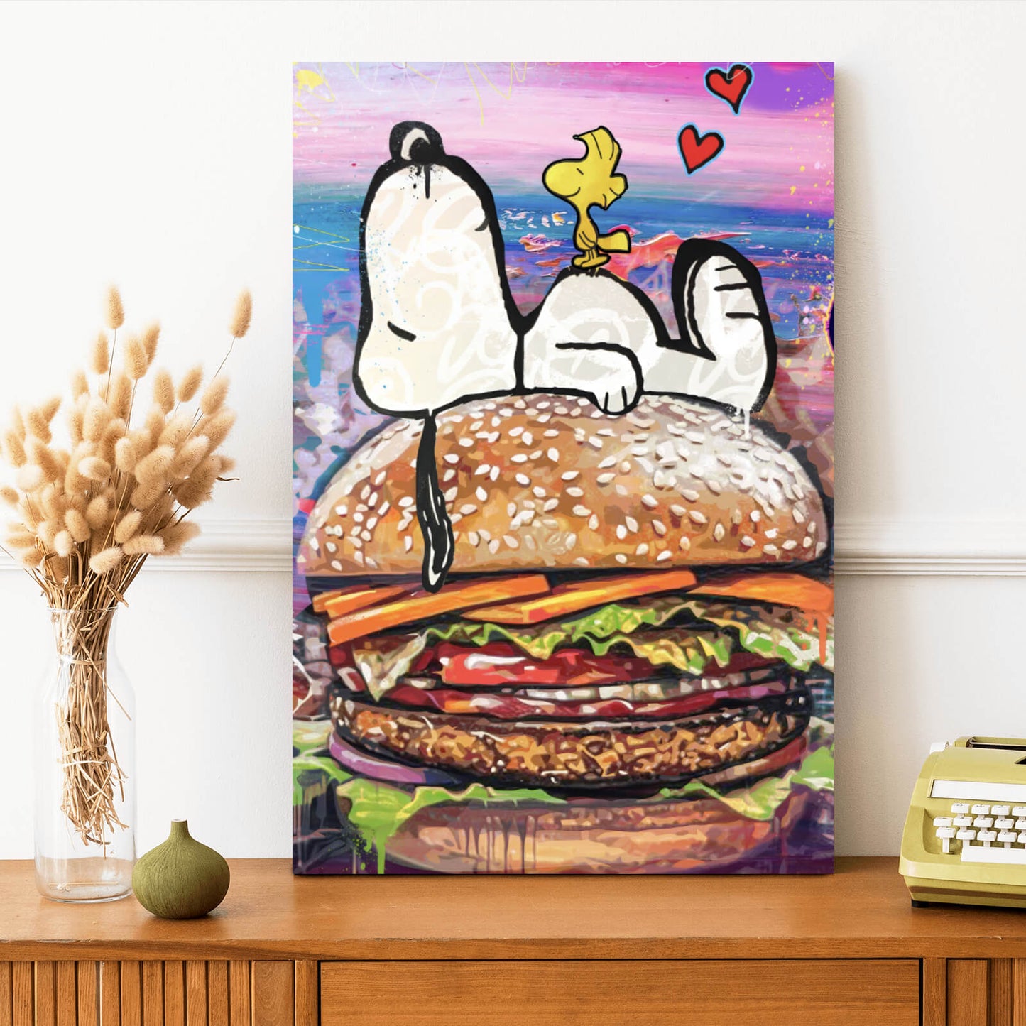 Leinwandbild Snoopi Life is Good Pop Art Hochformat