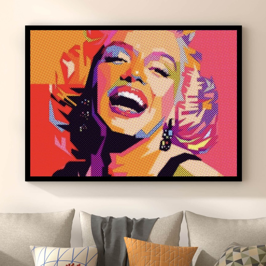 Poster Abstaktes Portrait Marilyn Querformat