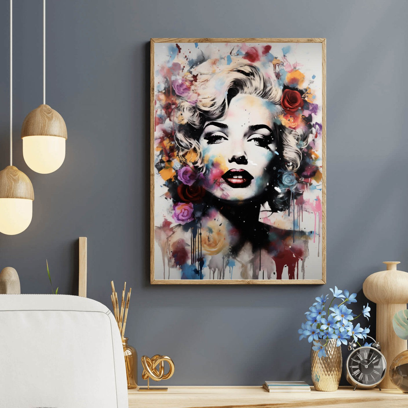 Poster abstraktes Marilyn Portrait Hochformat