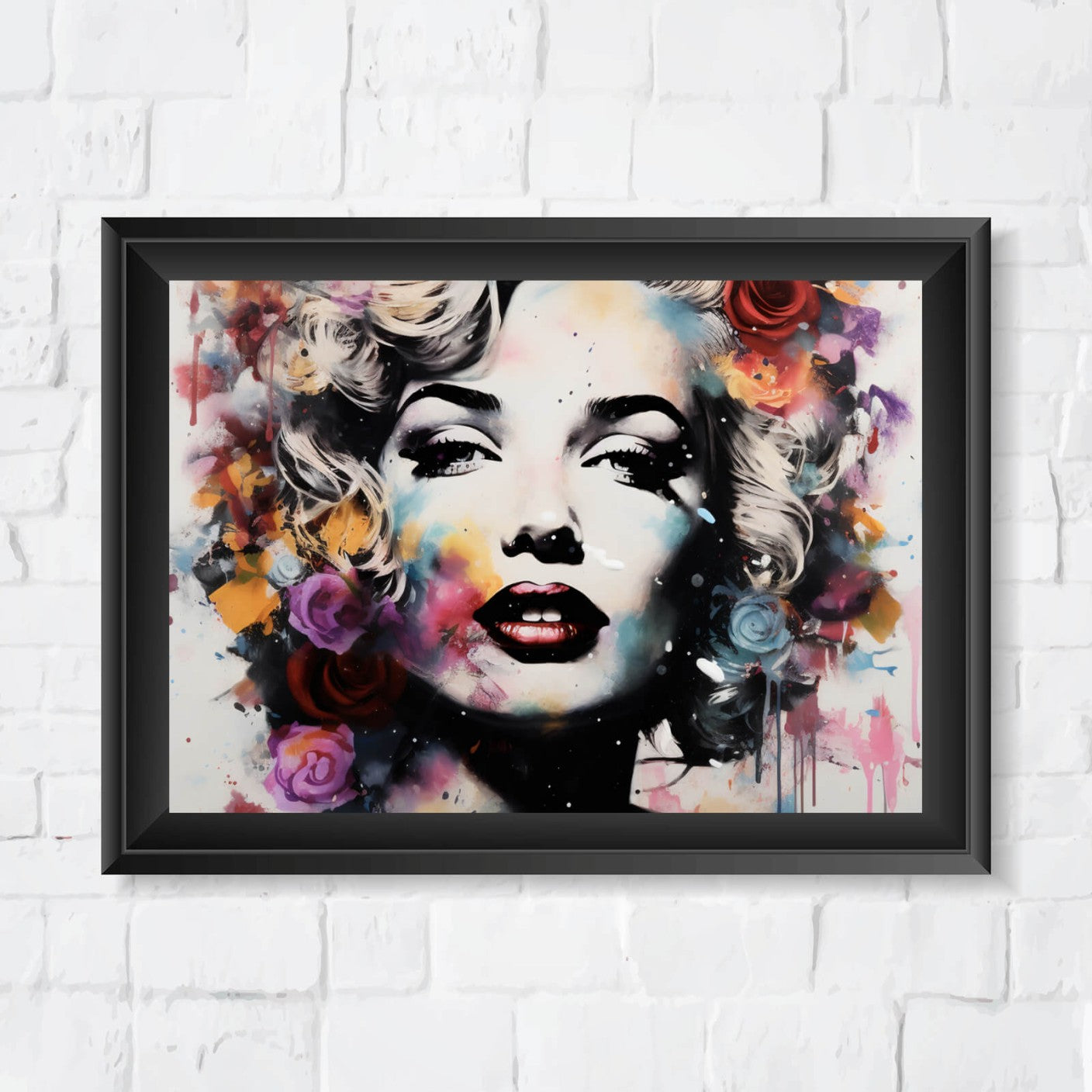 Poster abstraktes Marilyn Portrait Querformat