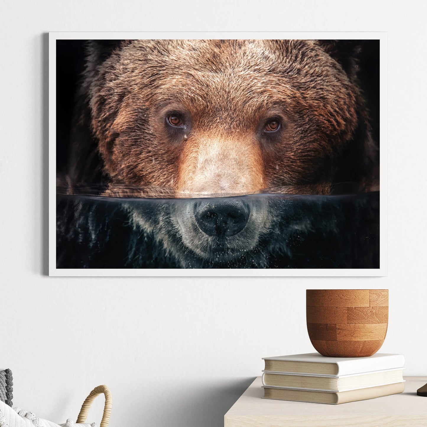 Poster Bär unter Wasser Querformat